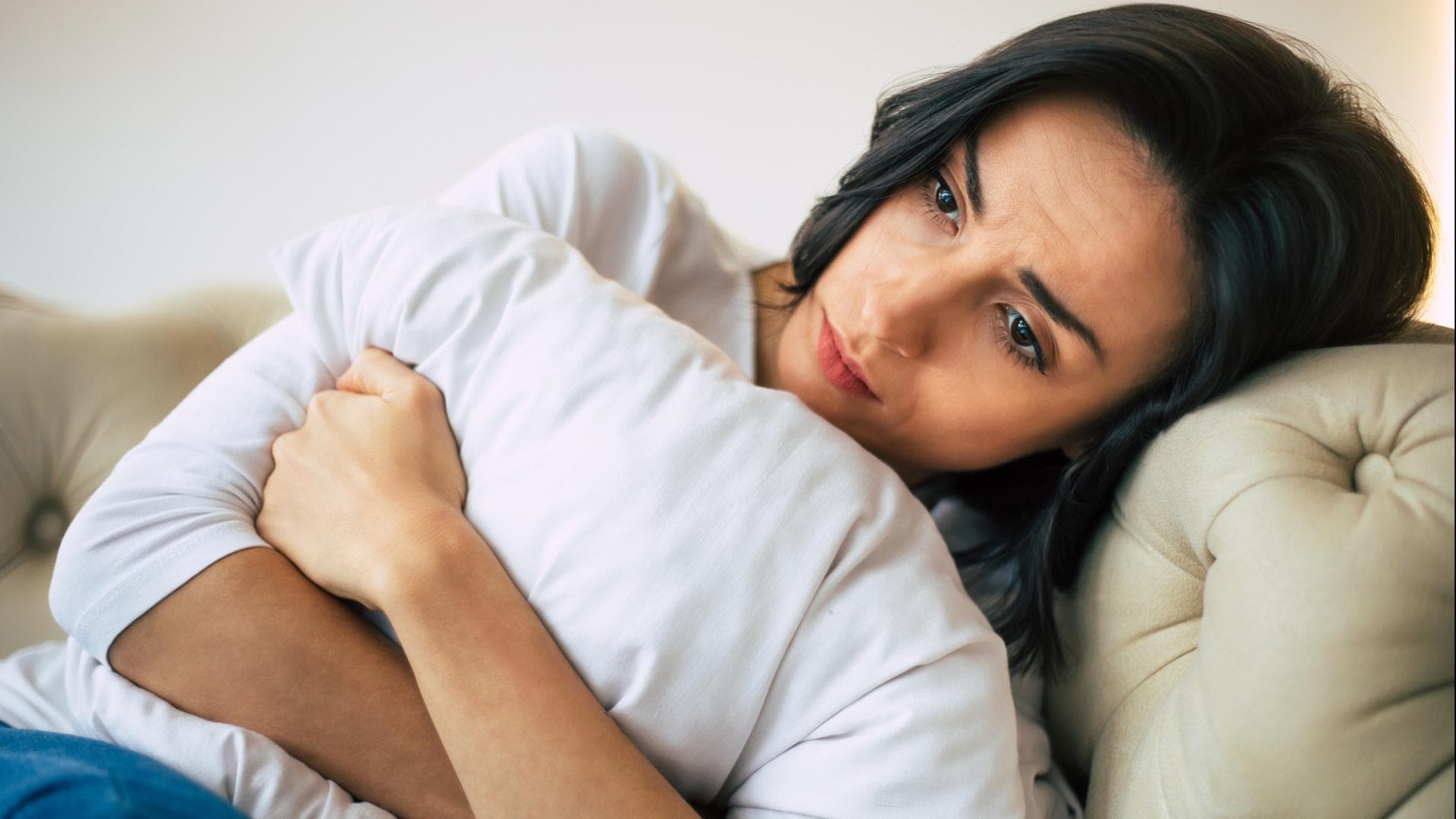 Depressive Frau