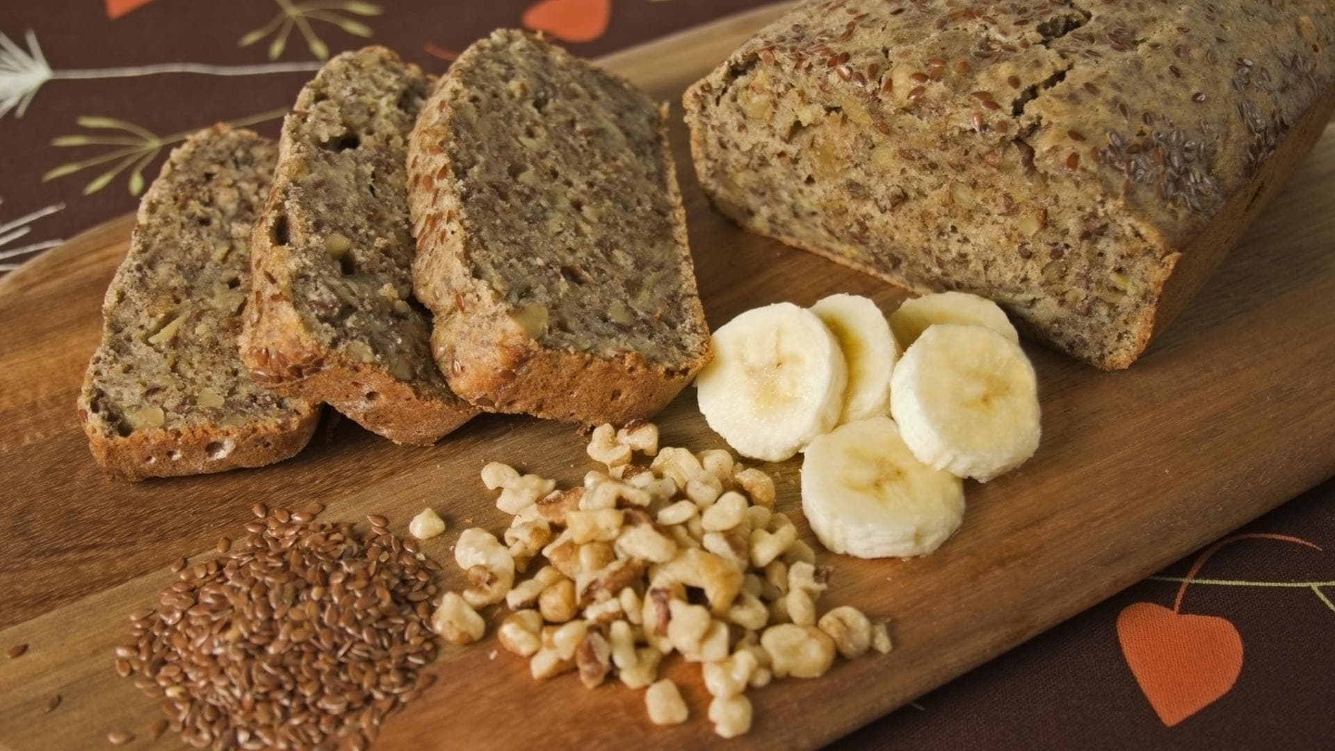 Bananenbrot mit Leinsamen und Walnüsse Bananenbrot mit Leinsamen und Walnüsse