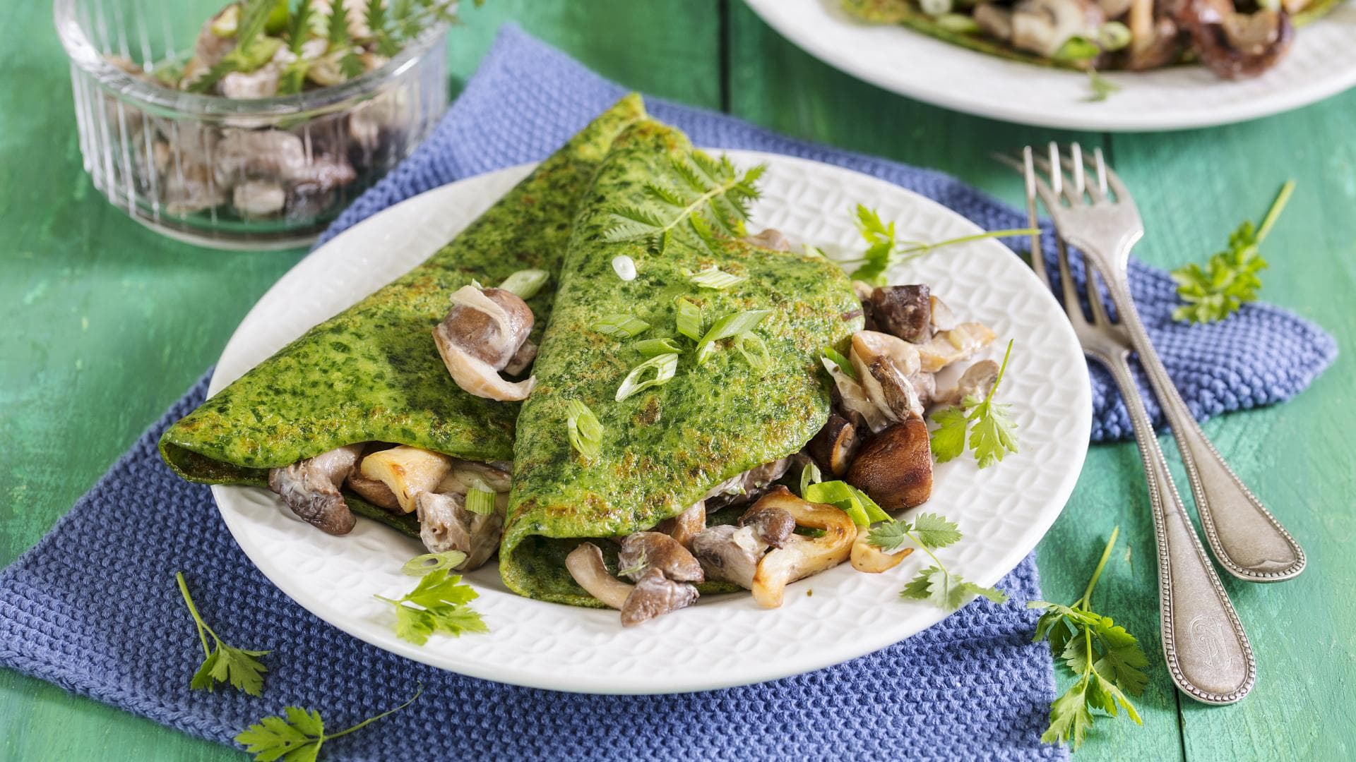 Spinatpfannkuchen Spinatpfannkuchen