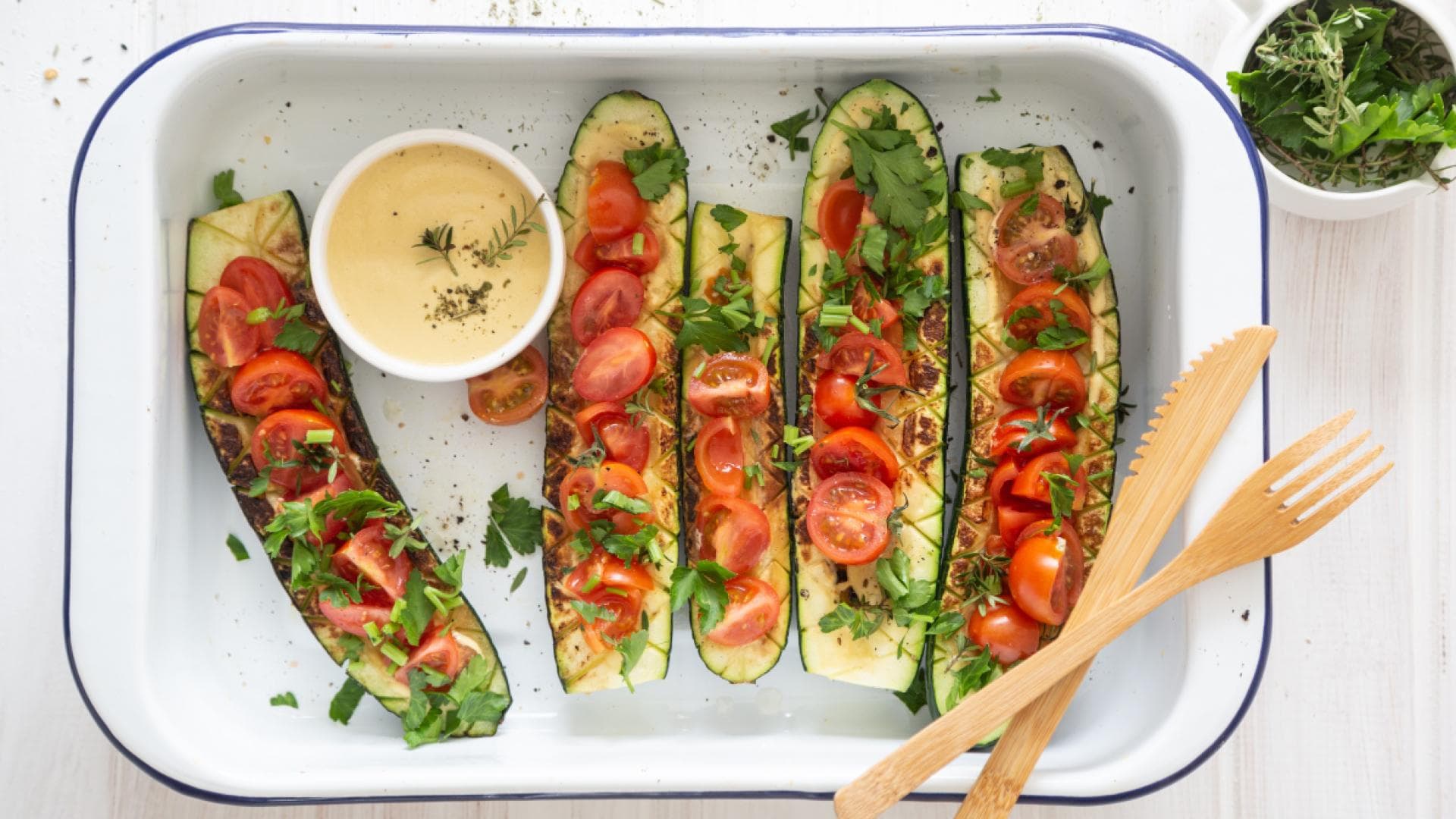 Gefüllte Zucchini Gefüllte Zucchini