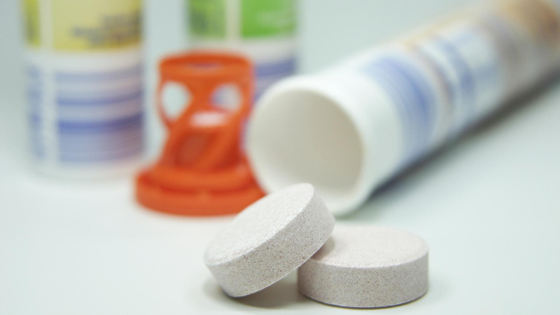 Vitamin-Brausetabletten mit Verpackung