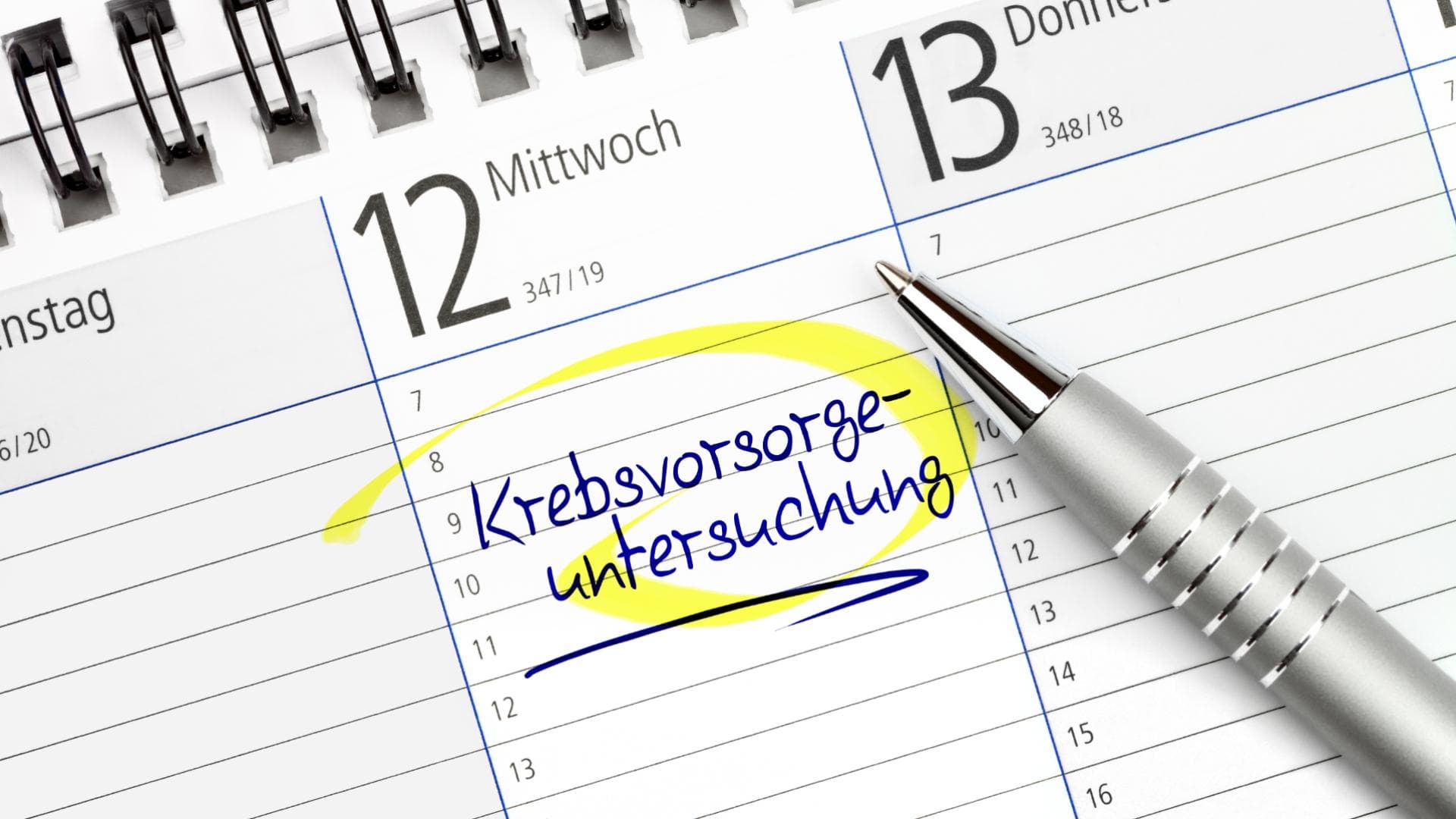 Termin für Krebsvorsorgeuntersuchung im Terminkalender