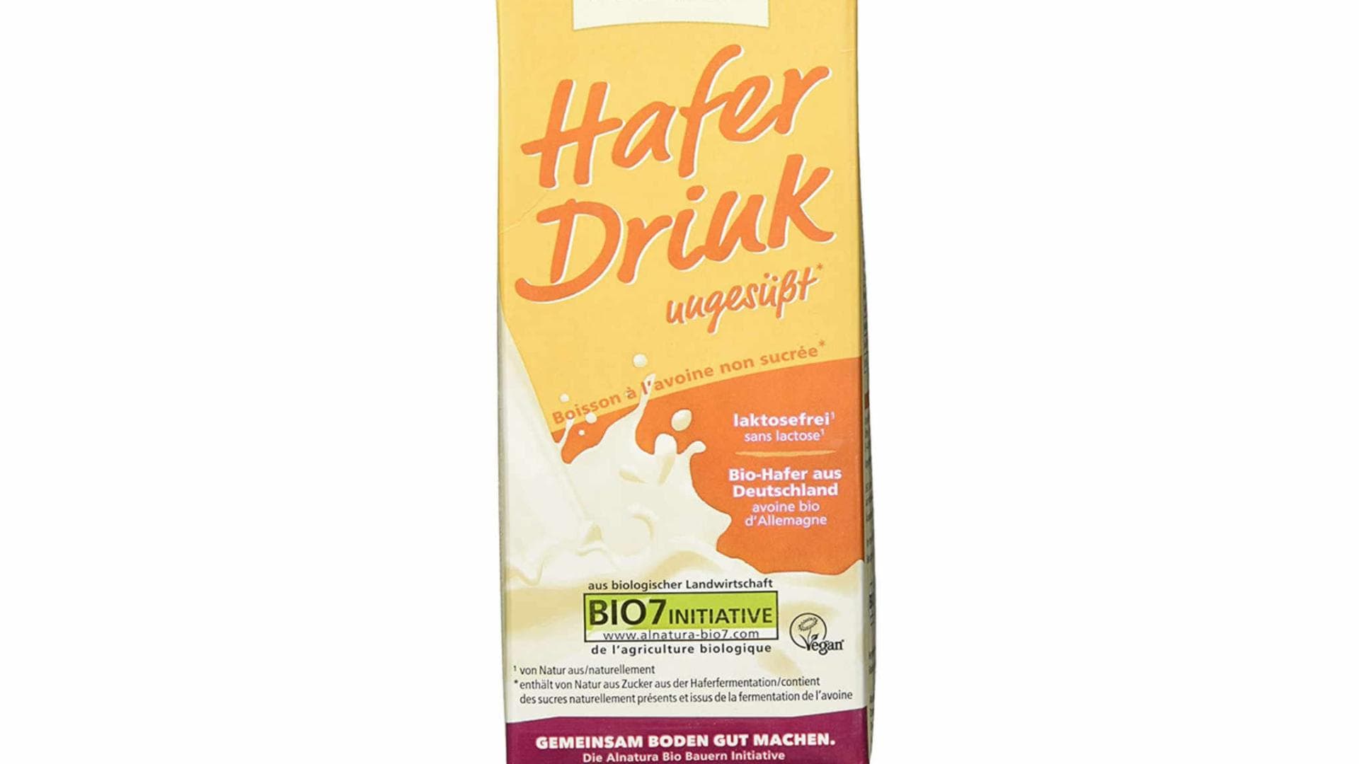 Karton mit Hafermilch von Alnatura