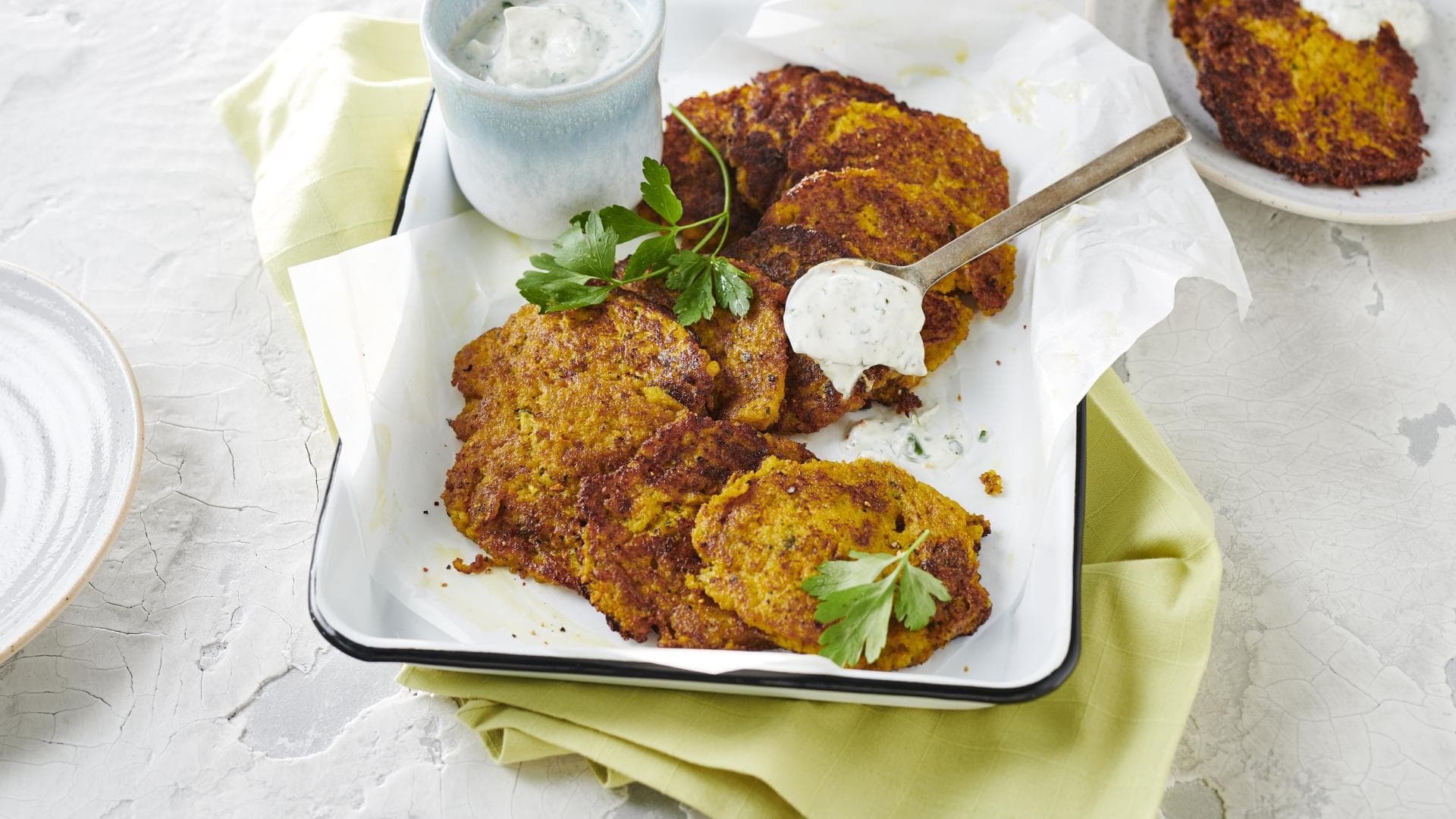 Möhren Zucchini Puffer