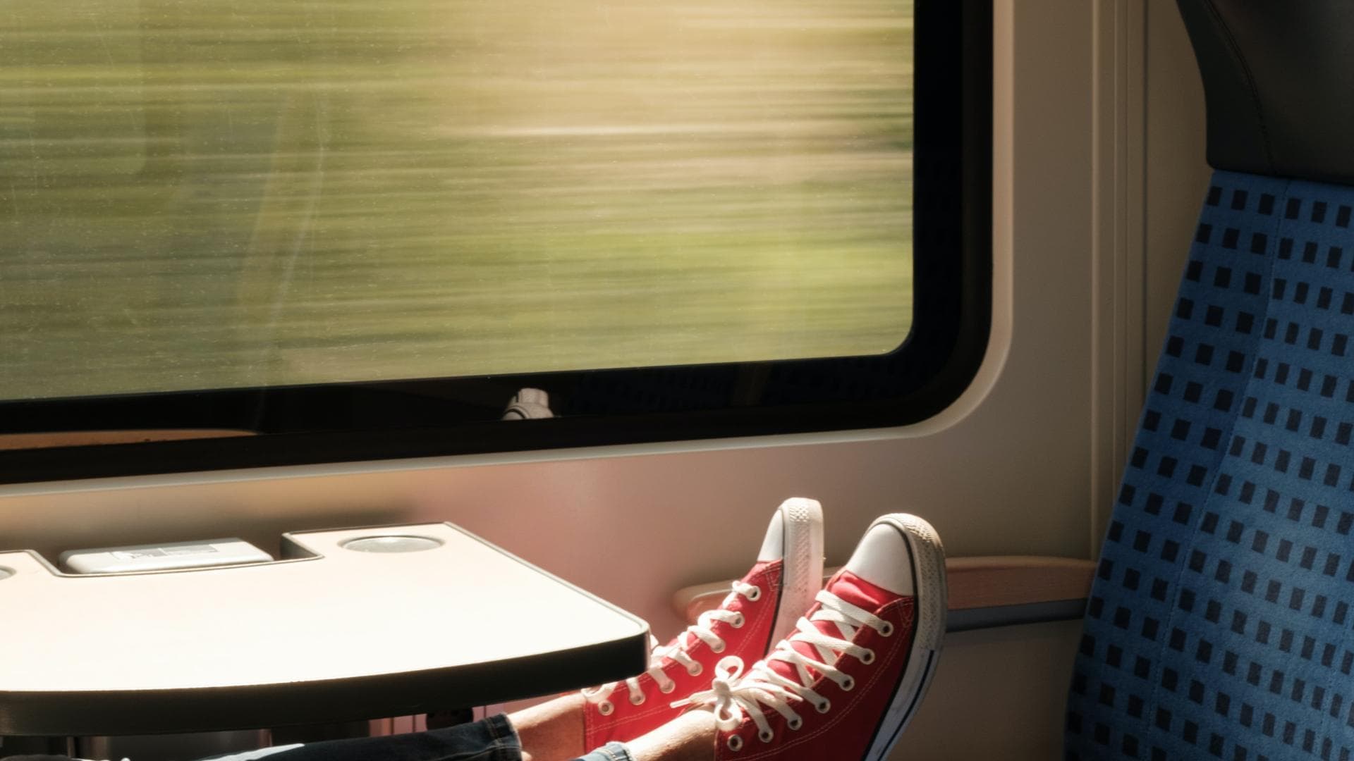 Passagier im Zug