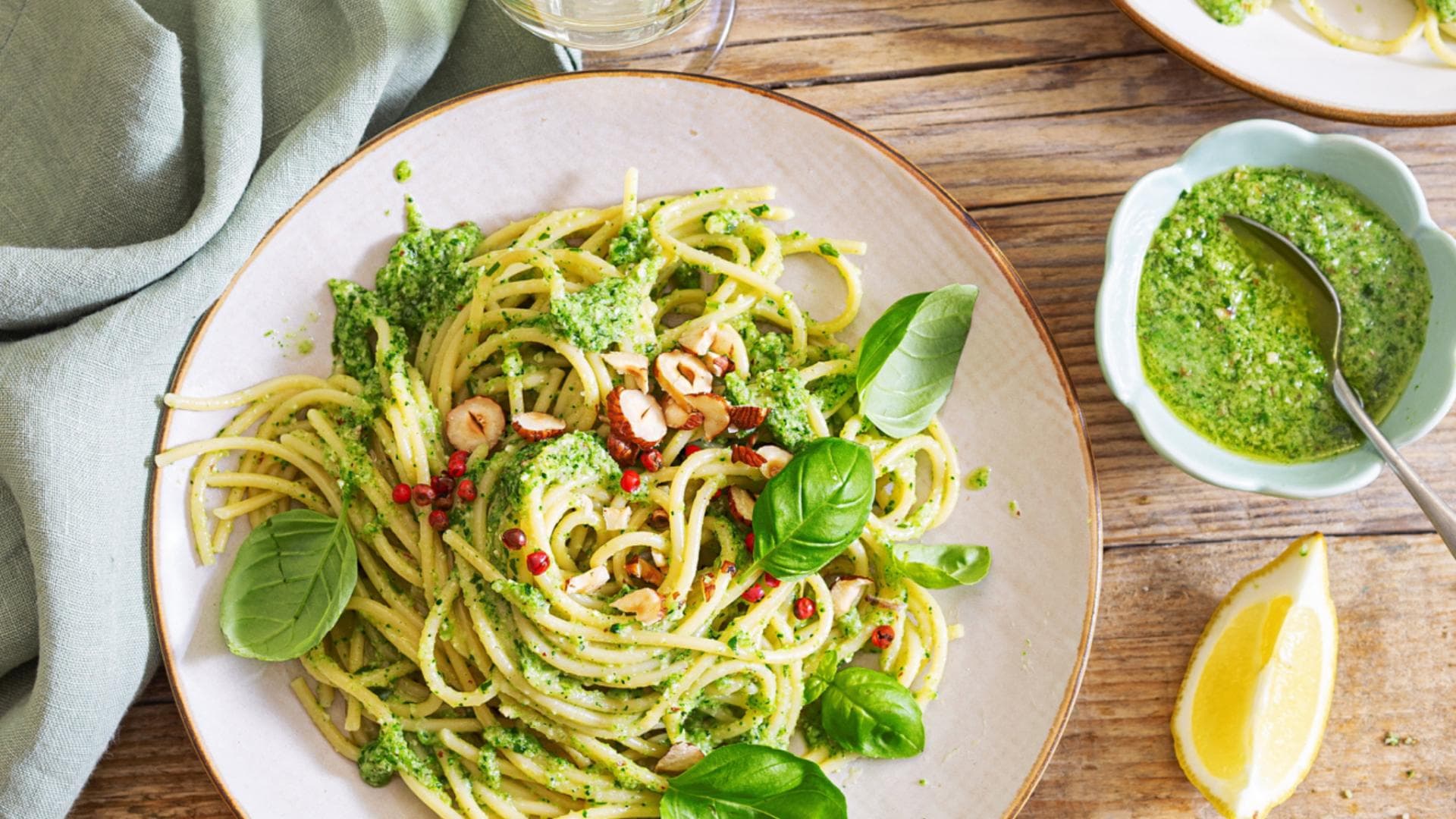 Spaghetti mit Brokkoli Pesto