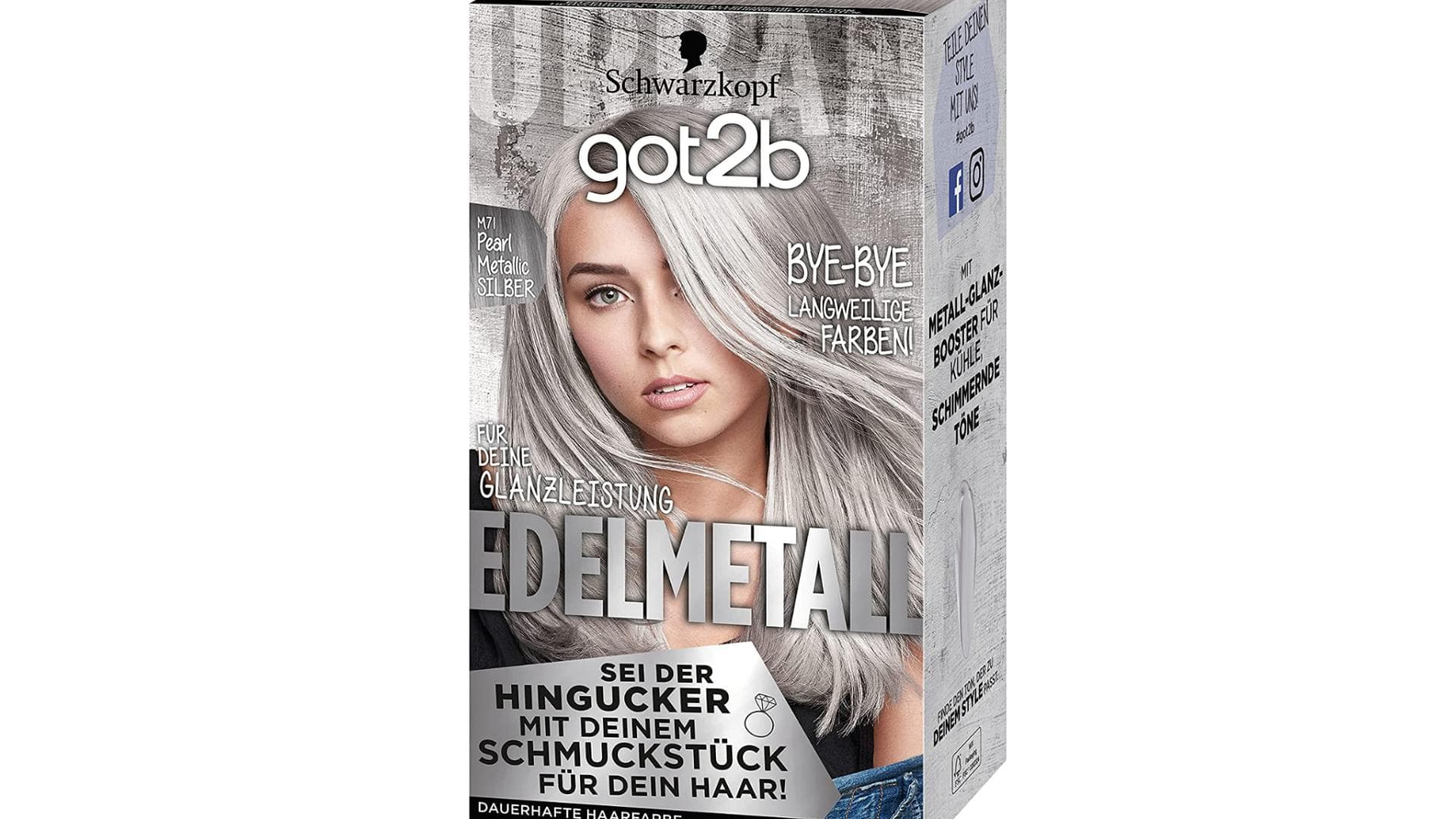 got2b Edelmetall Pearl Metallic Silber M71 von Schwarzkopf