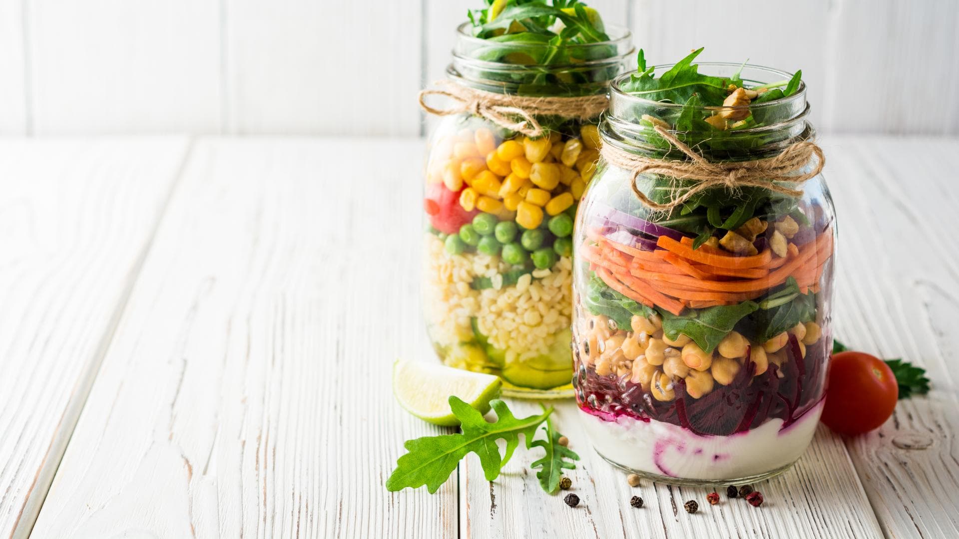 Salat im Glas