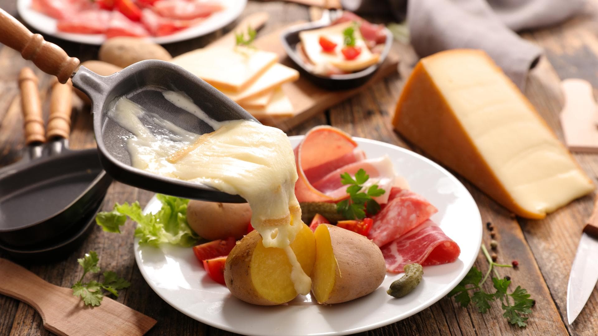 Raclettepfännchen mit Käse
