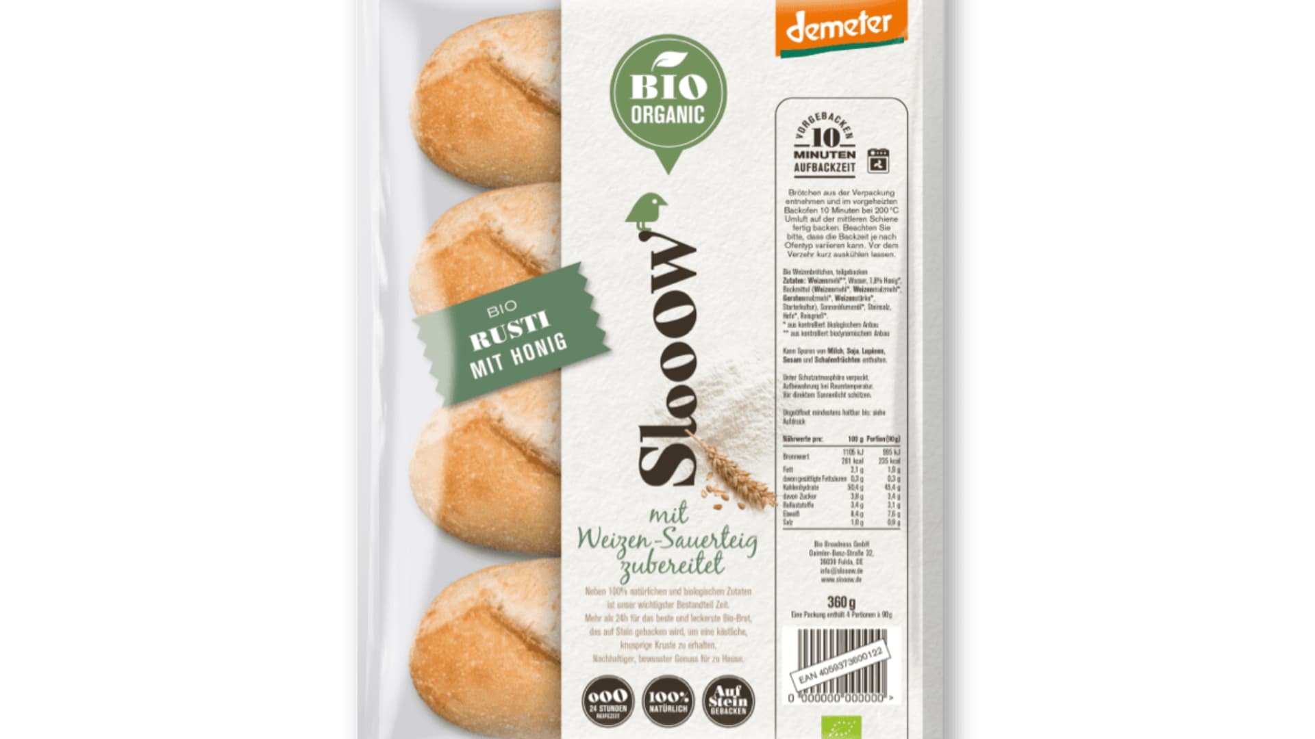 Aufbackbrötchen Öko-TEst