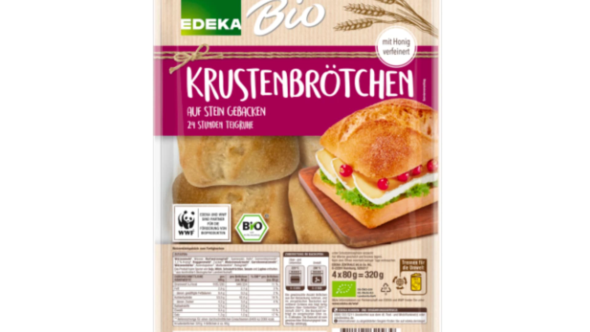 Aufbackbrötchen Öko-TEst