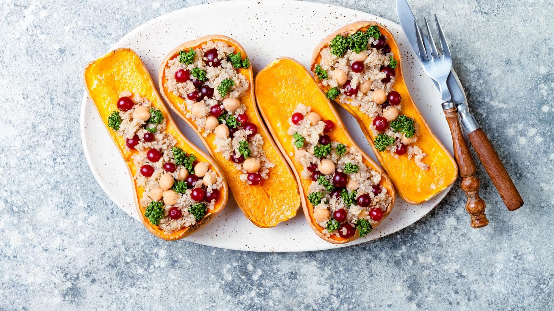 Gefüllter Kürbis mit Quinoa