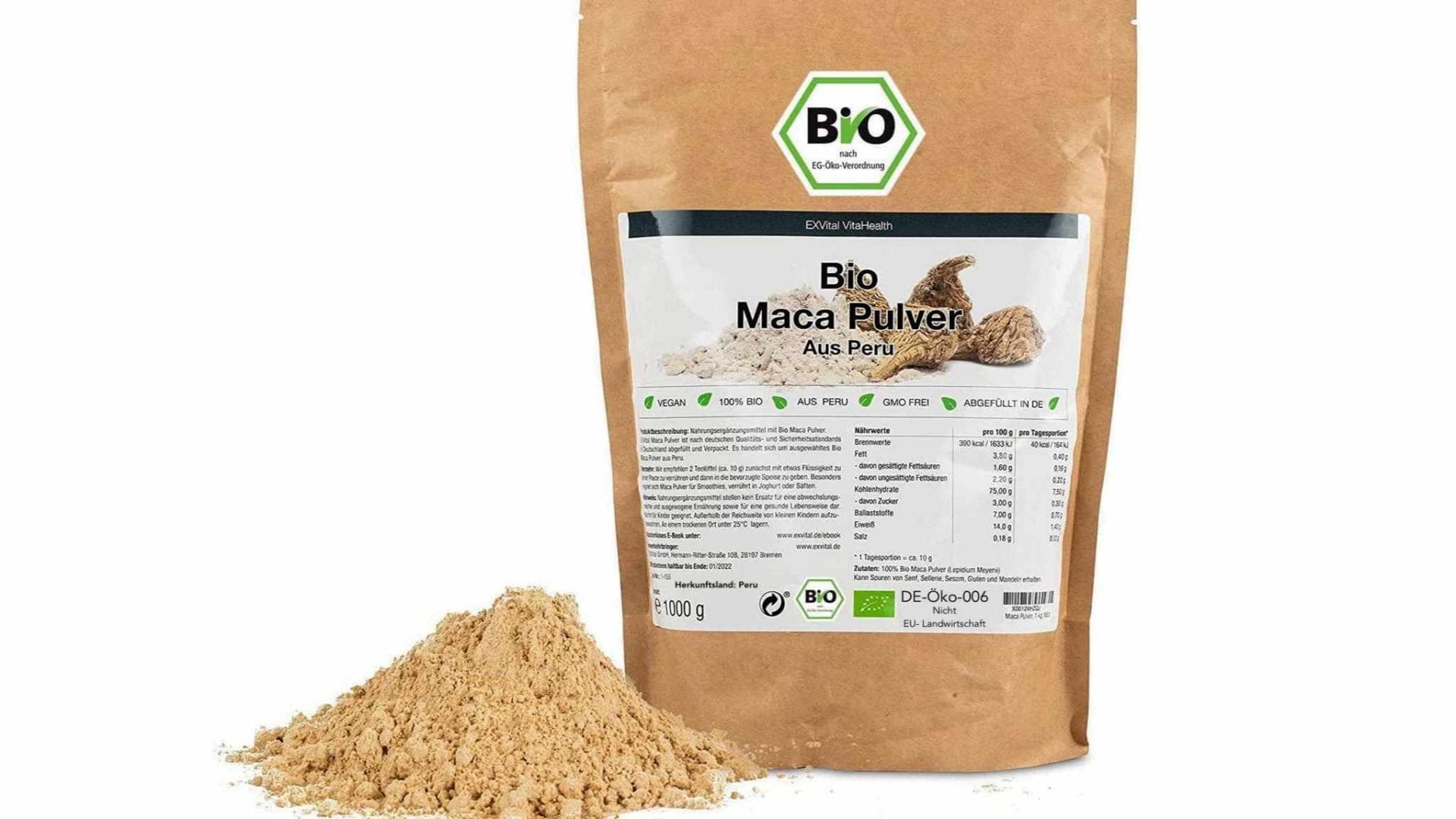 EXVital BIO-Maca-Pulver aus Peru 