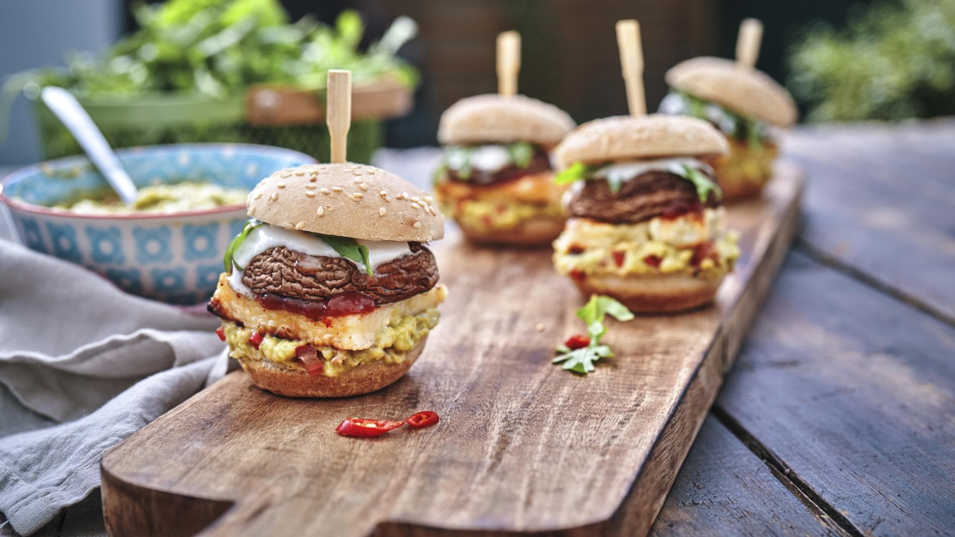 Veggie Burger mit Pilzen Veggie Burger mit Pilzen