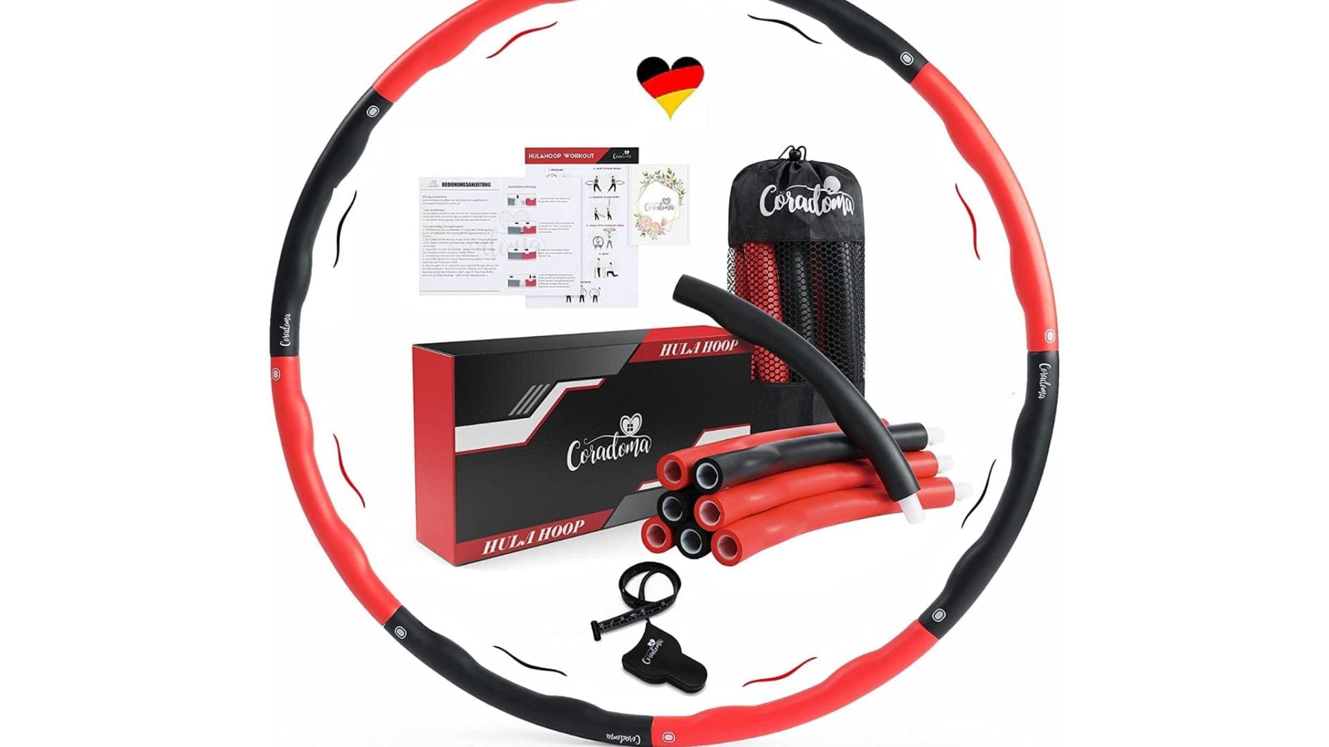 Rot-schwarzer Hula-Hoop