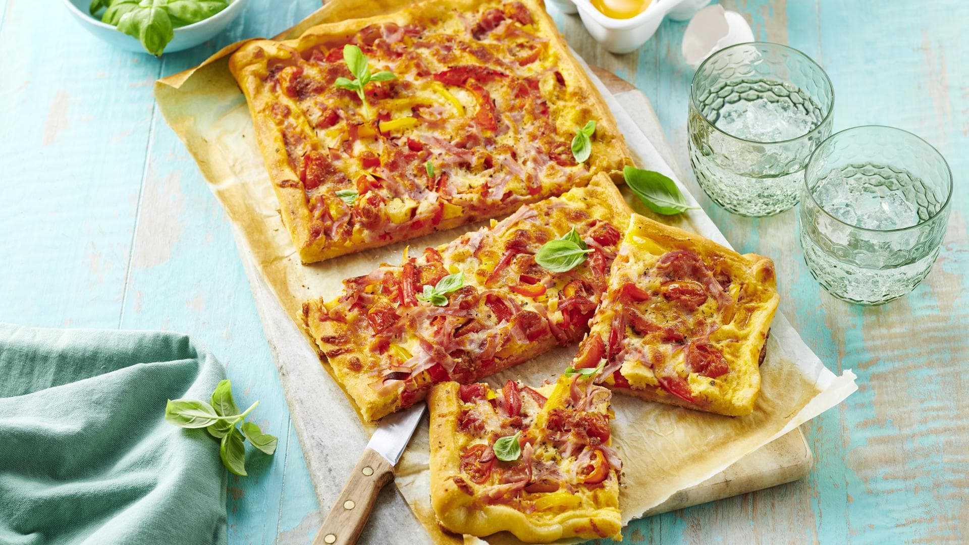 Schnelle Rührei-Pizza