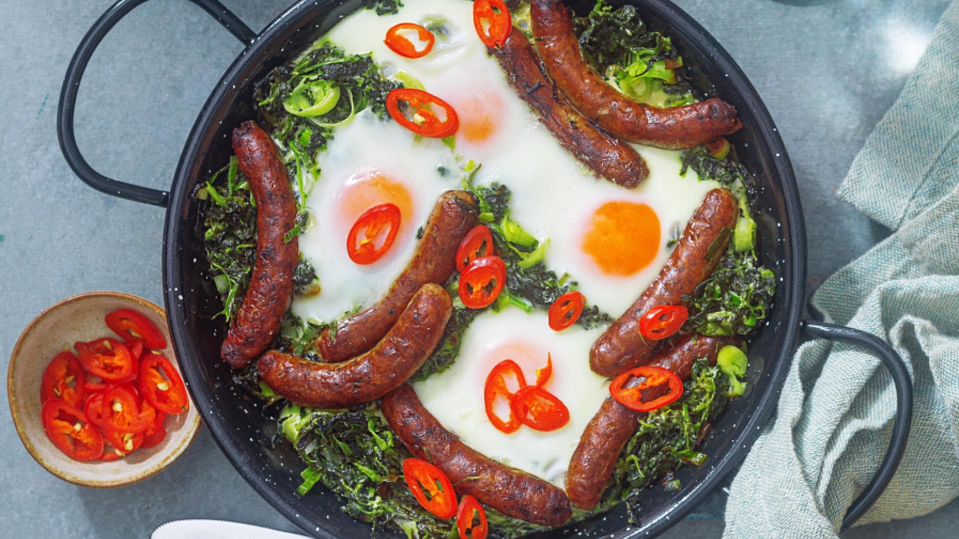 Shakshuka mit Spinat