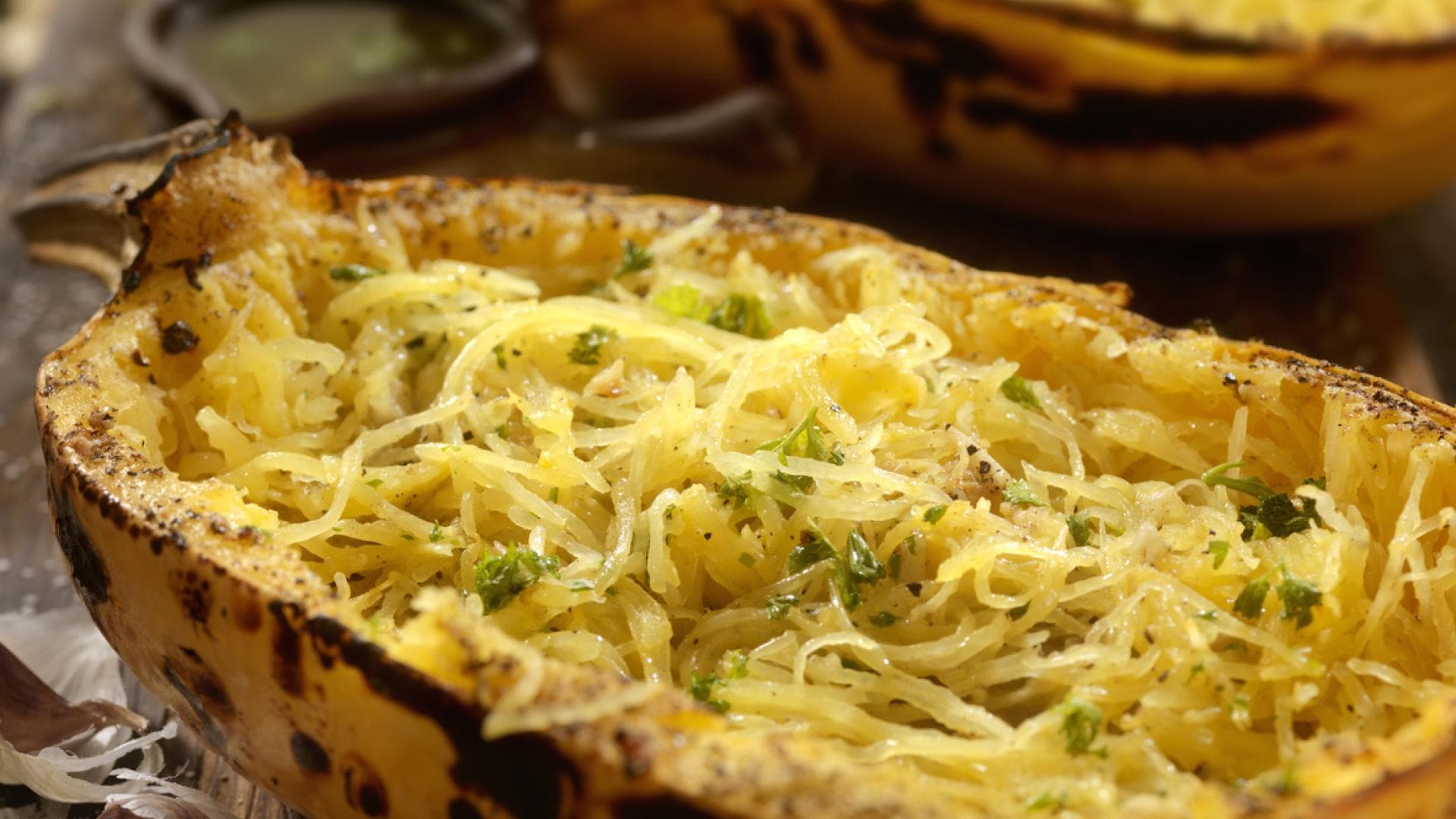 Gebackener Spaghettikürbis