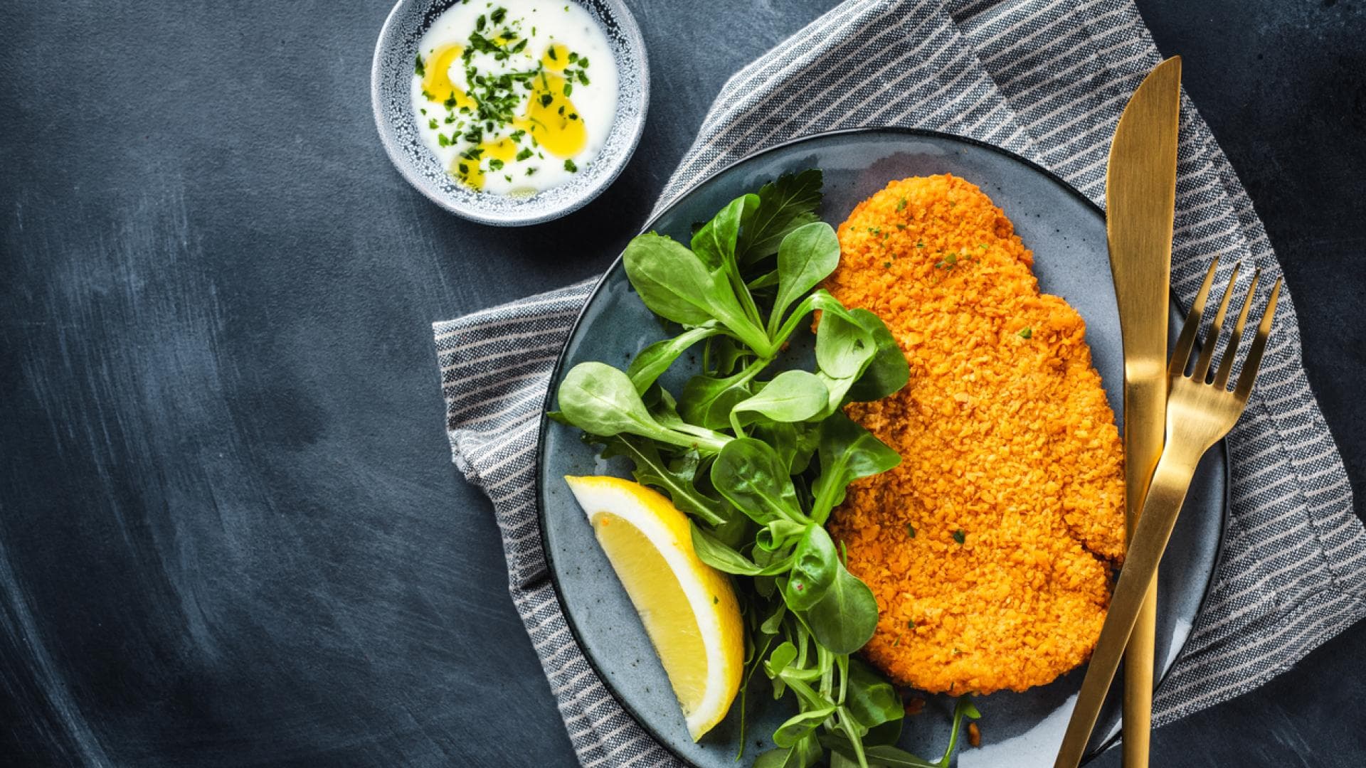 veganes Schnitzel auf Teller