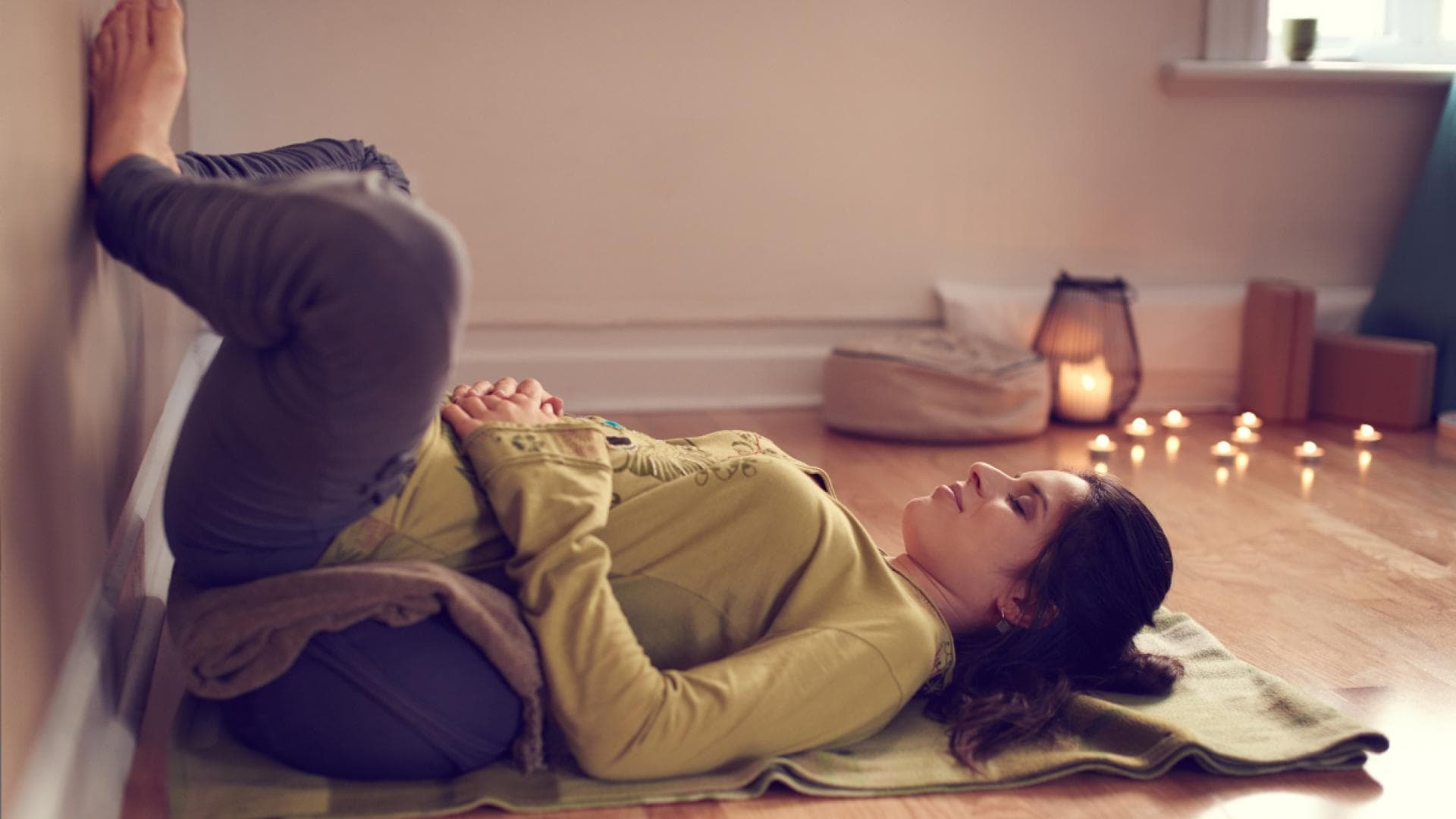 Yoga an der Wand Yoga an der Wand
