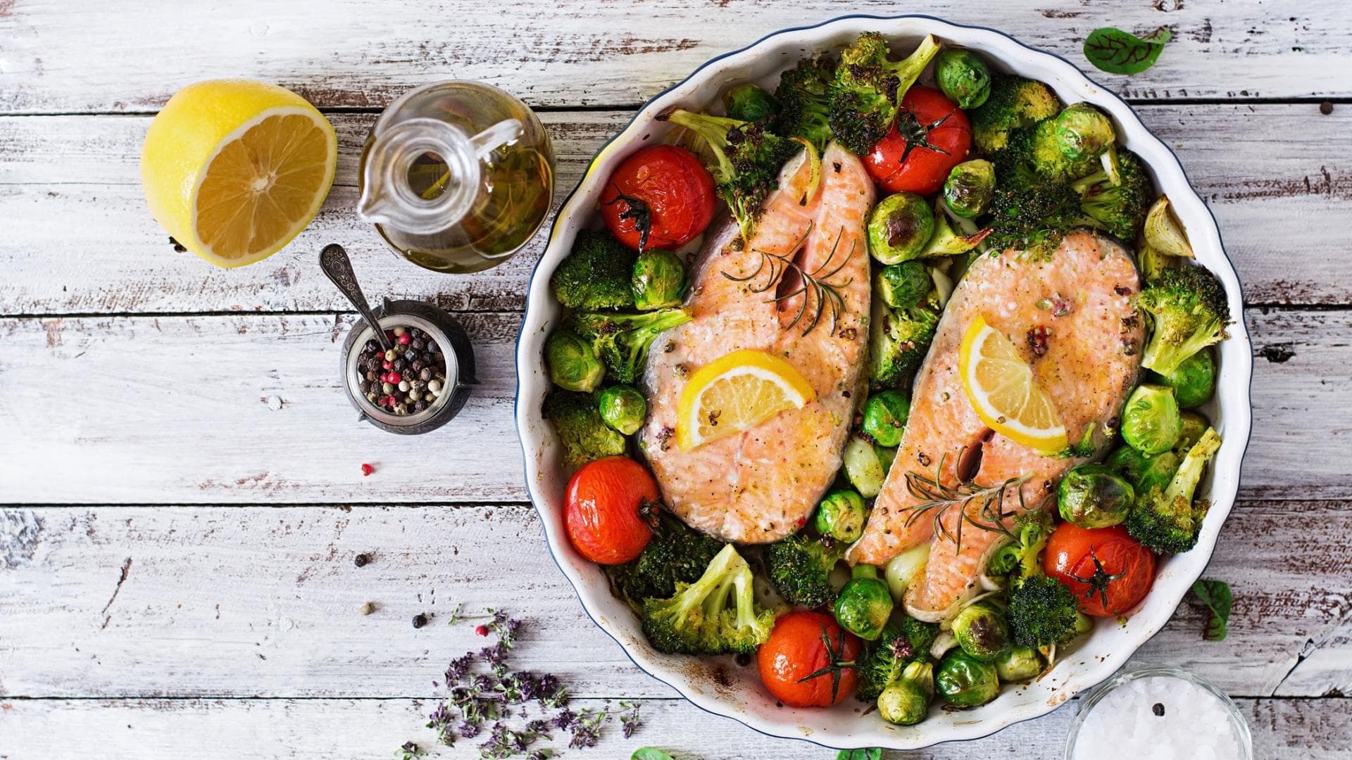 Lachs mit Gemüse