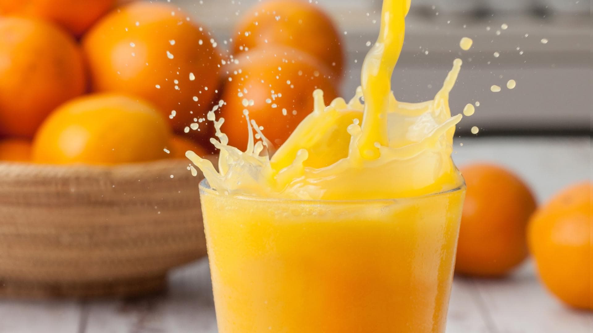 Glas Orangensaft