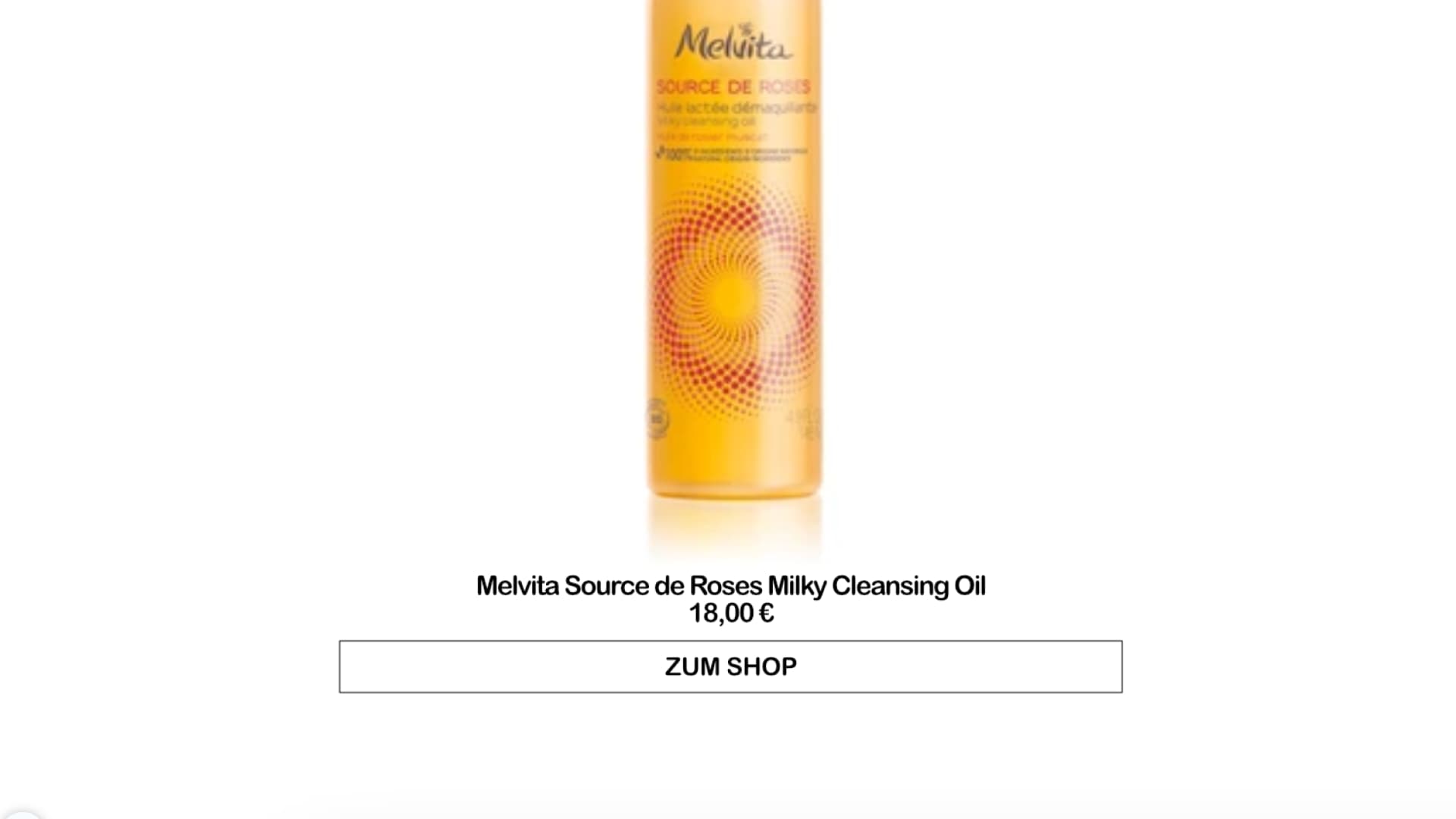 Melvita Source de Roses Milky Cleansing Oil