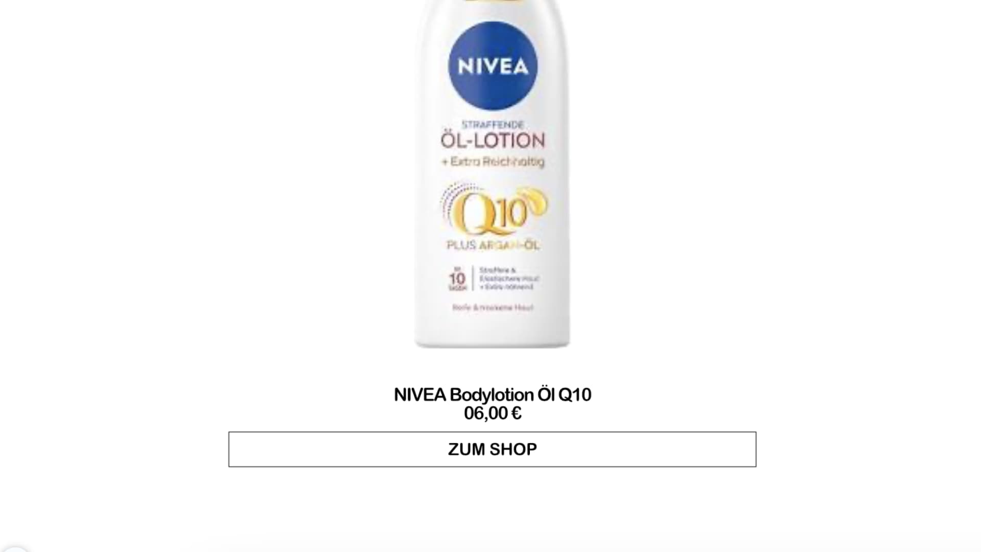 NIVEA Bodylotion Öl Q10 straffend