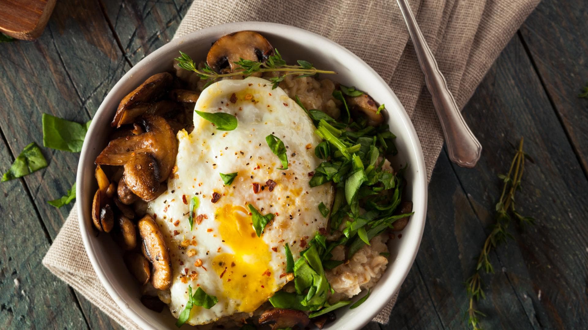 Porridge mit Pilzen