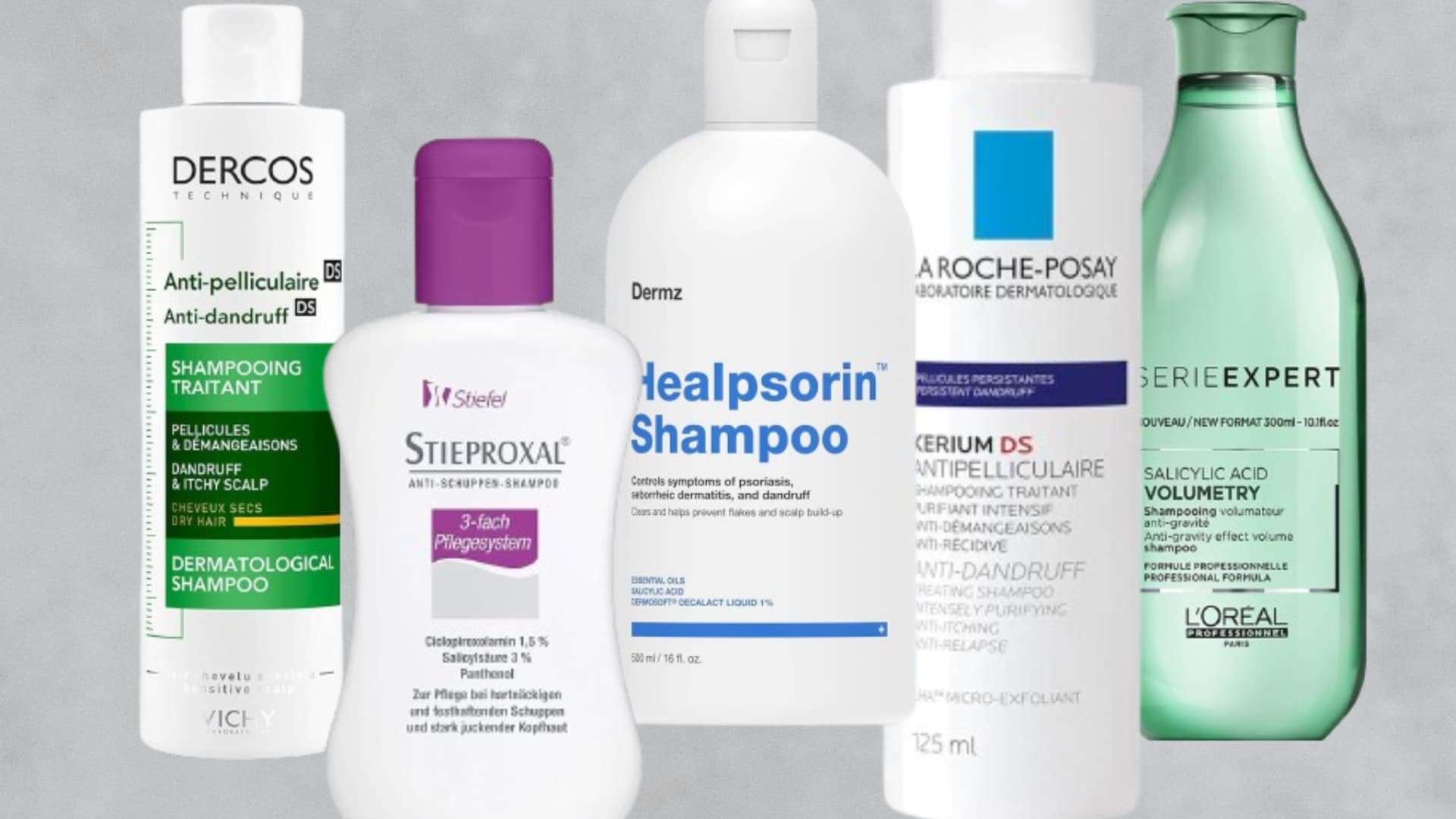 Verschiedene Shampoos mit Salicylsäure Verschiedene Shampoos mit Salicylsäure
