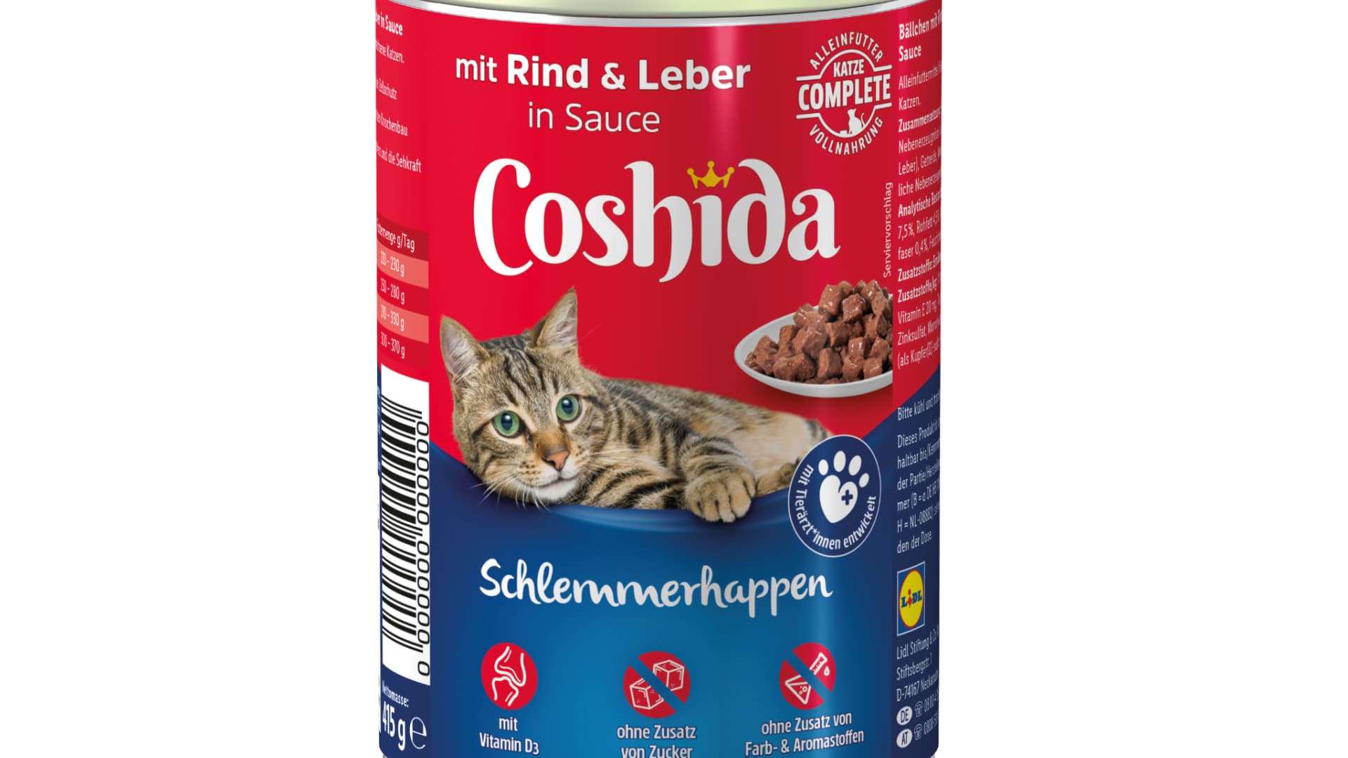 Coshida Schlemmerhappen mit Rind und Leber in Sauce Coshida Schlemmerhappen mit Rind und Leber in Sauce