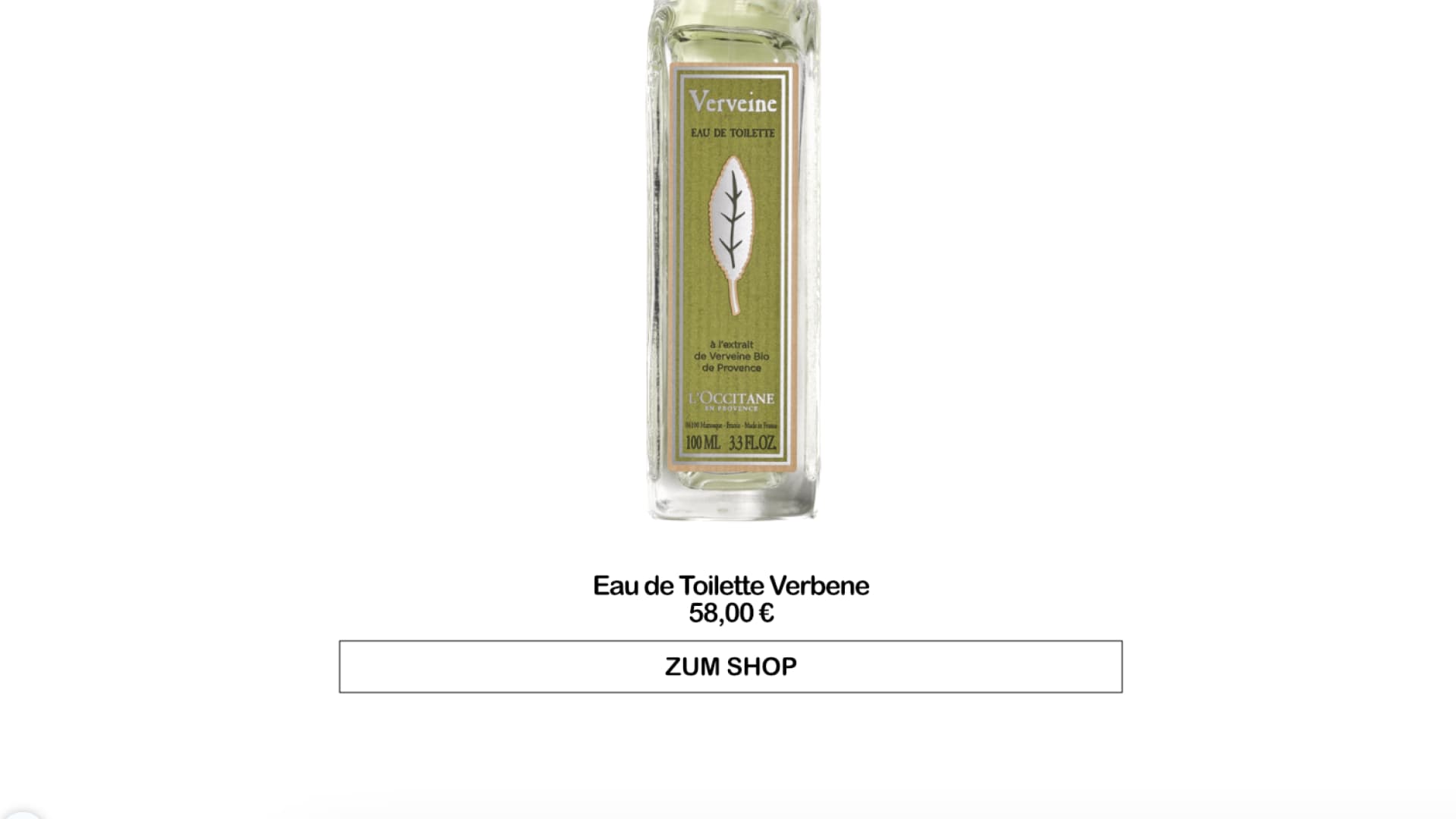 Eau de Toilette Verbene