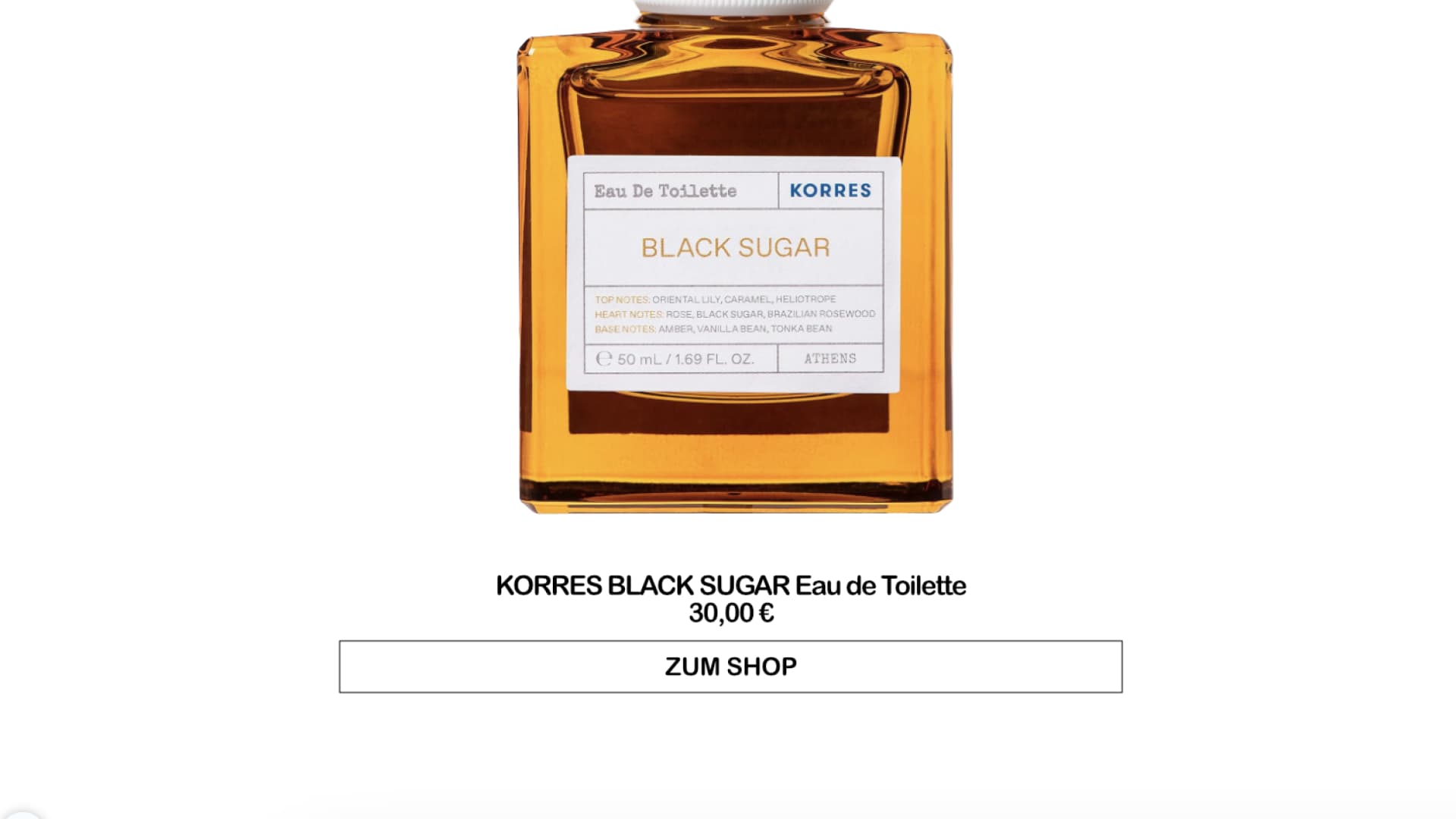 KORRES BLACK SUGAR Eau de Toilette