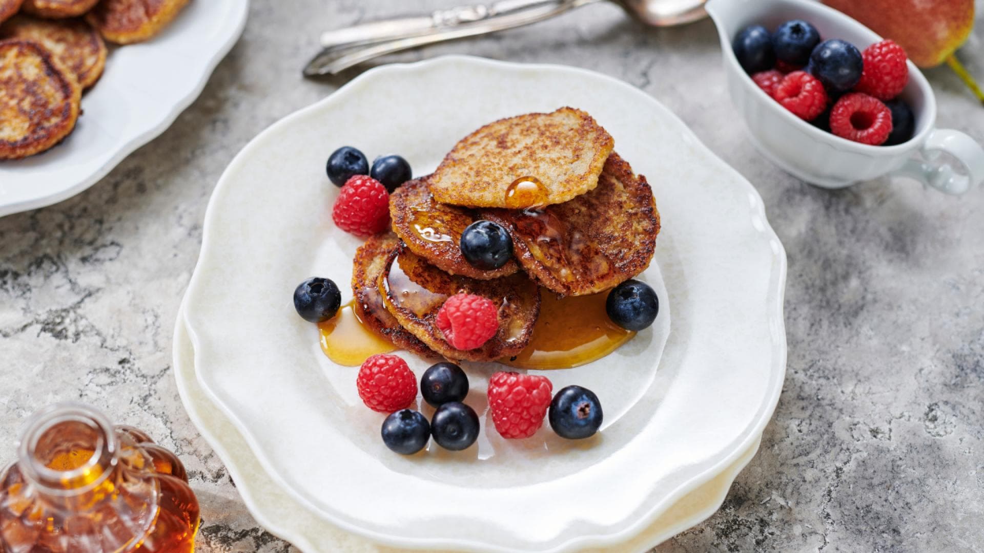 Birnen-Haferflocken-Pancakes