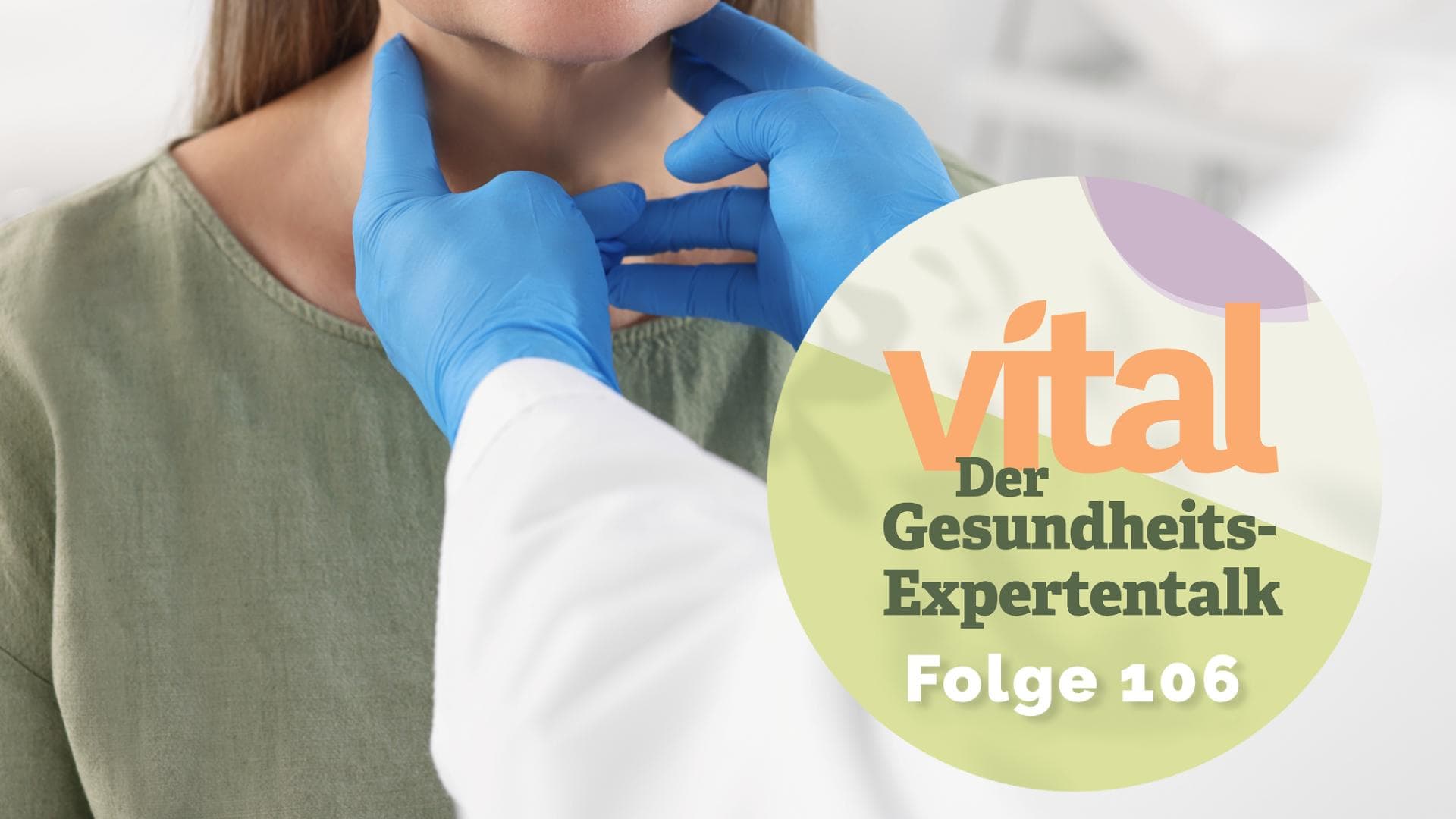 Arzt tastet Schilddrüse ab Arzt tastet Schilddrüse ab