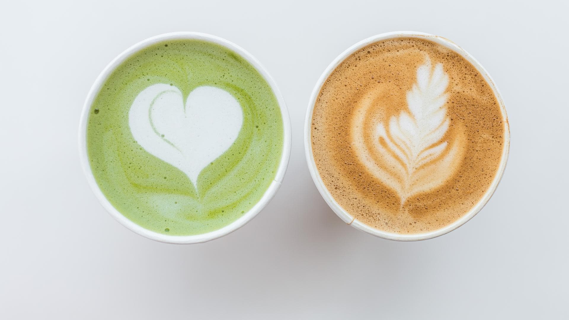 Matcha Latte und Kaffee Matcha Latte und Kaffee