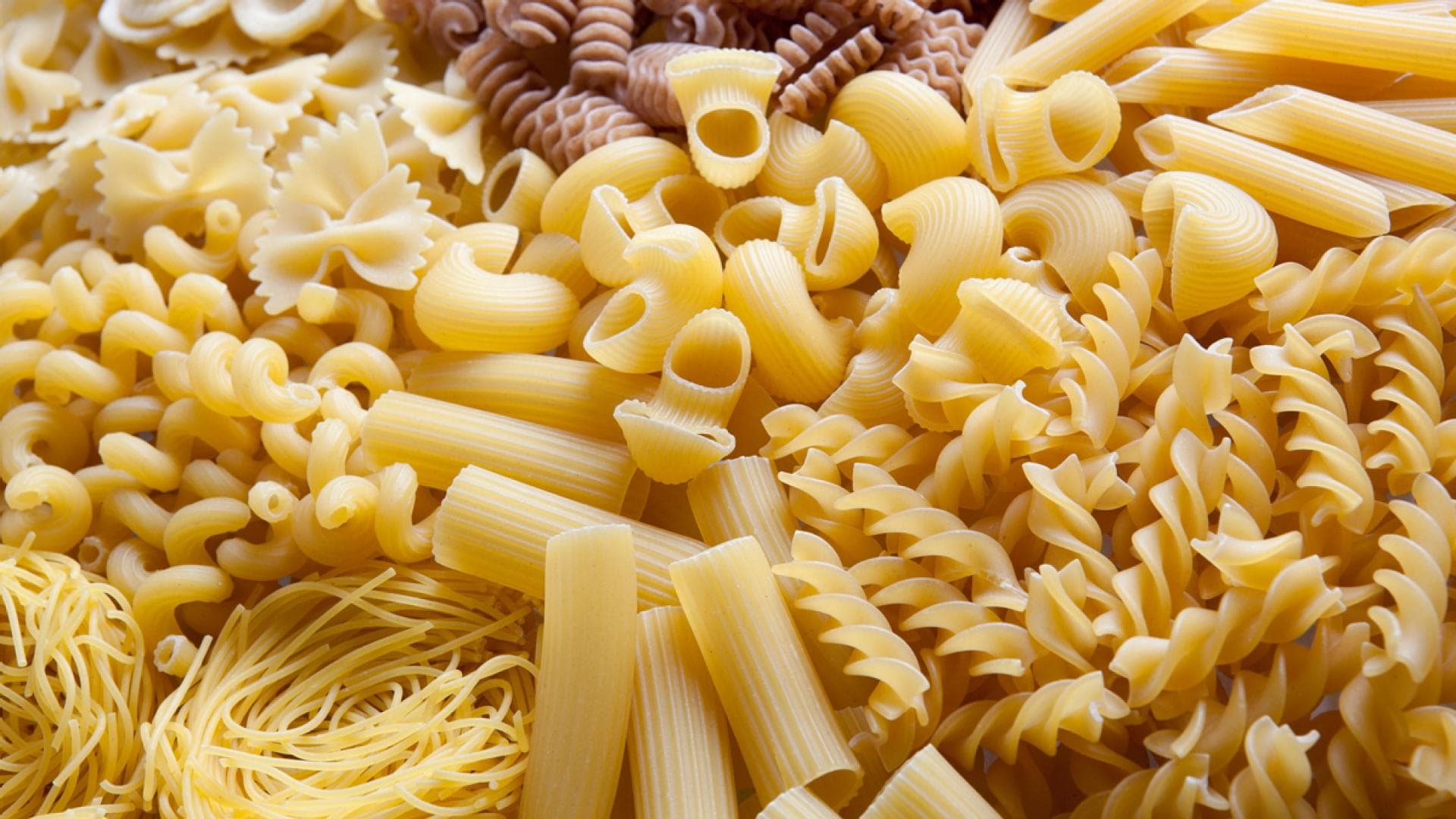 verschiedene Sorten von Pasta verschiedene Sorten von Pasta