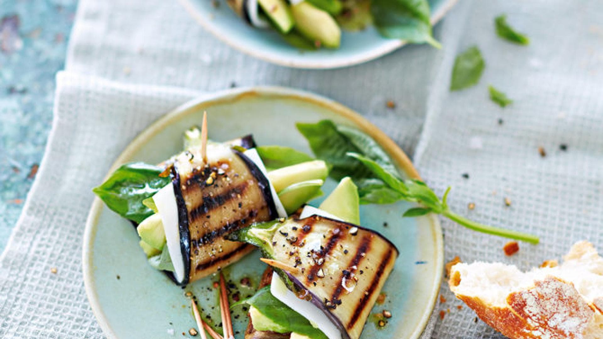 Auberginen-Avocado-Röllchen Auberginen-Avocado-Röllchen