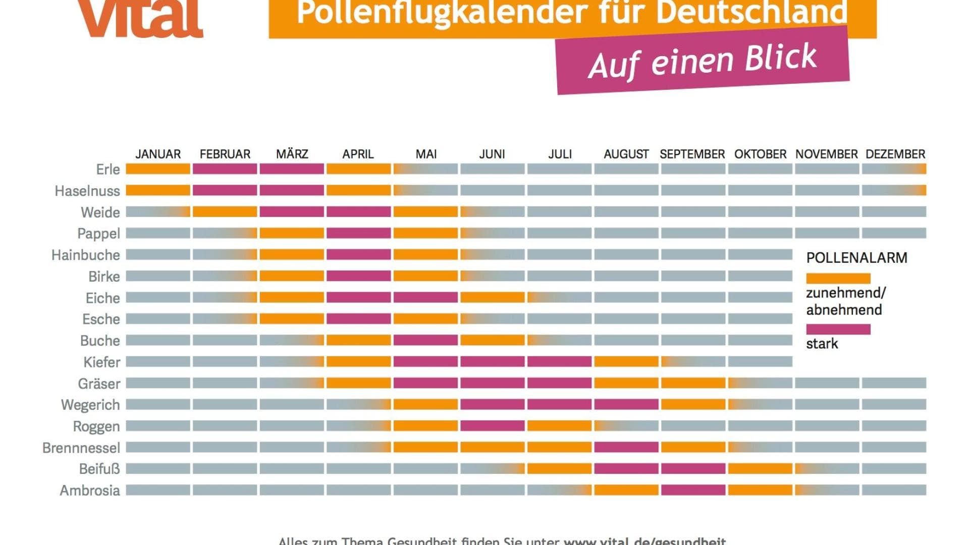 Pollenflugkalender Pollenflugkalender