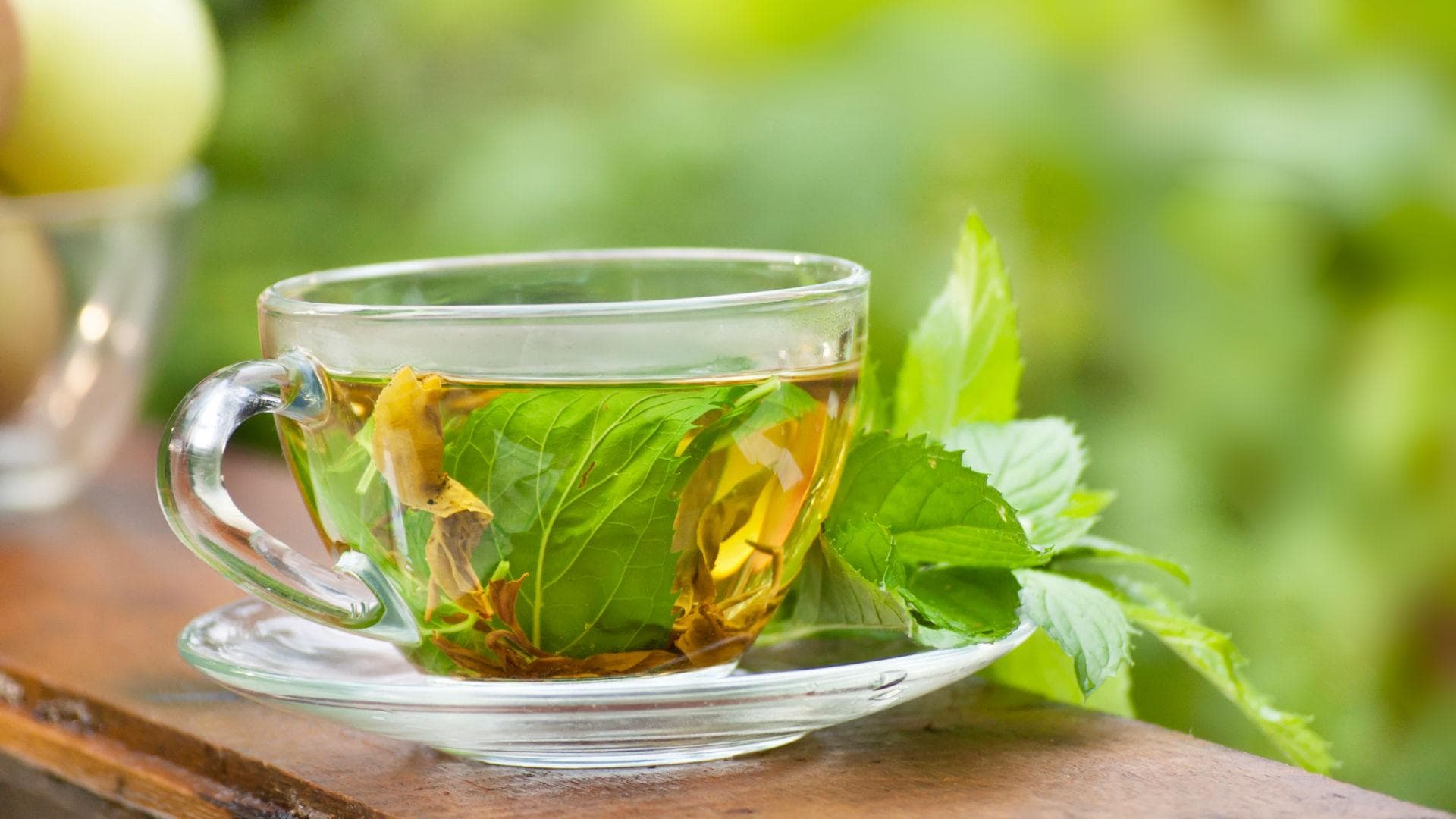 Grüner Tee mit Pfefferminze Detox Tee aus Pefferminze und grünem Tee