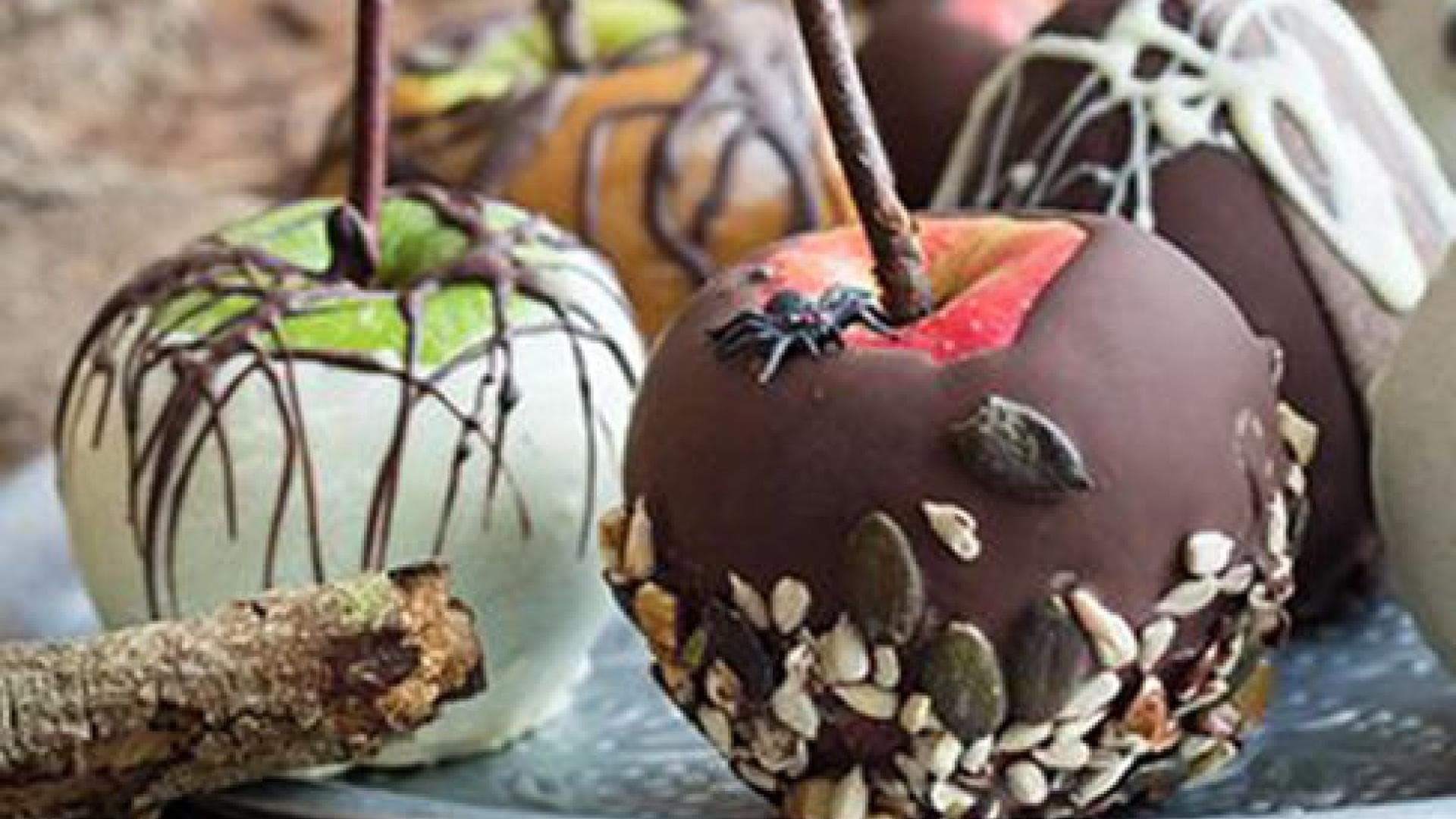 Schokoäpfel Halloween