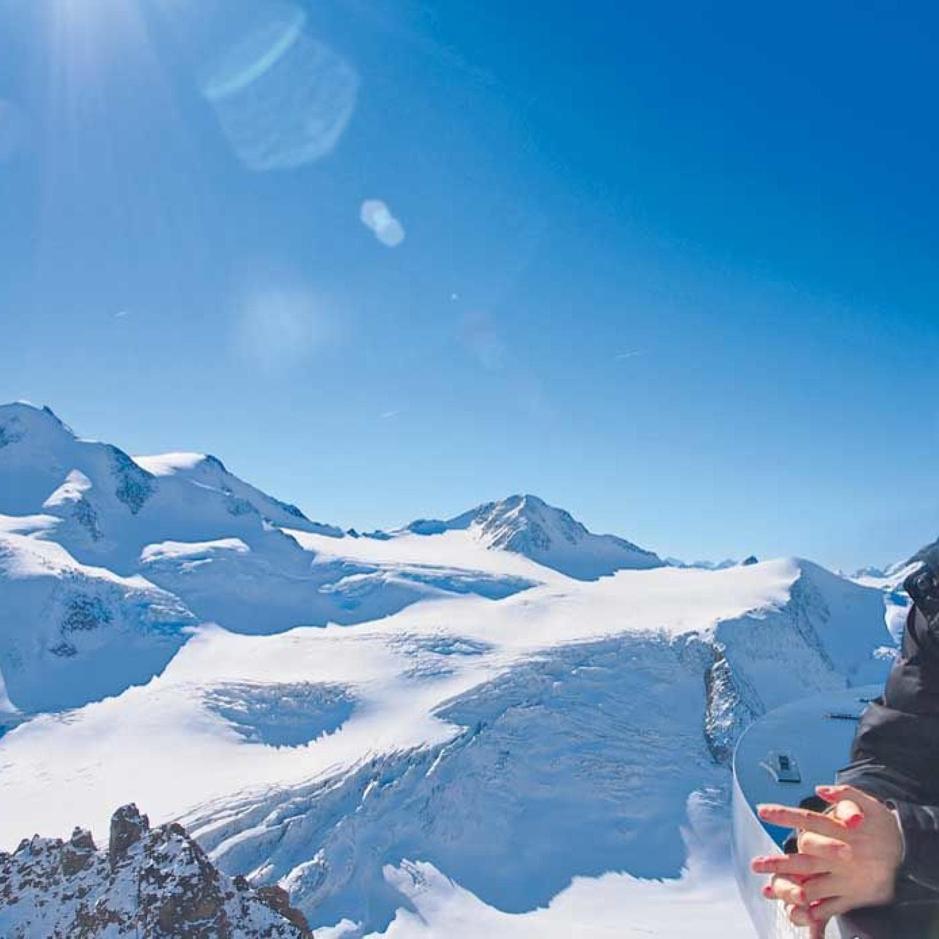 Frau auf Berg Frau auf Berg