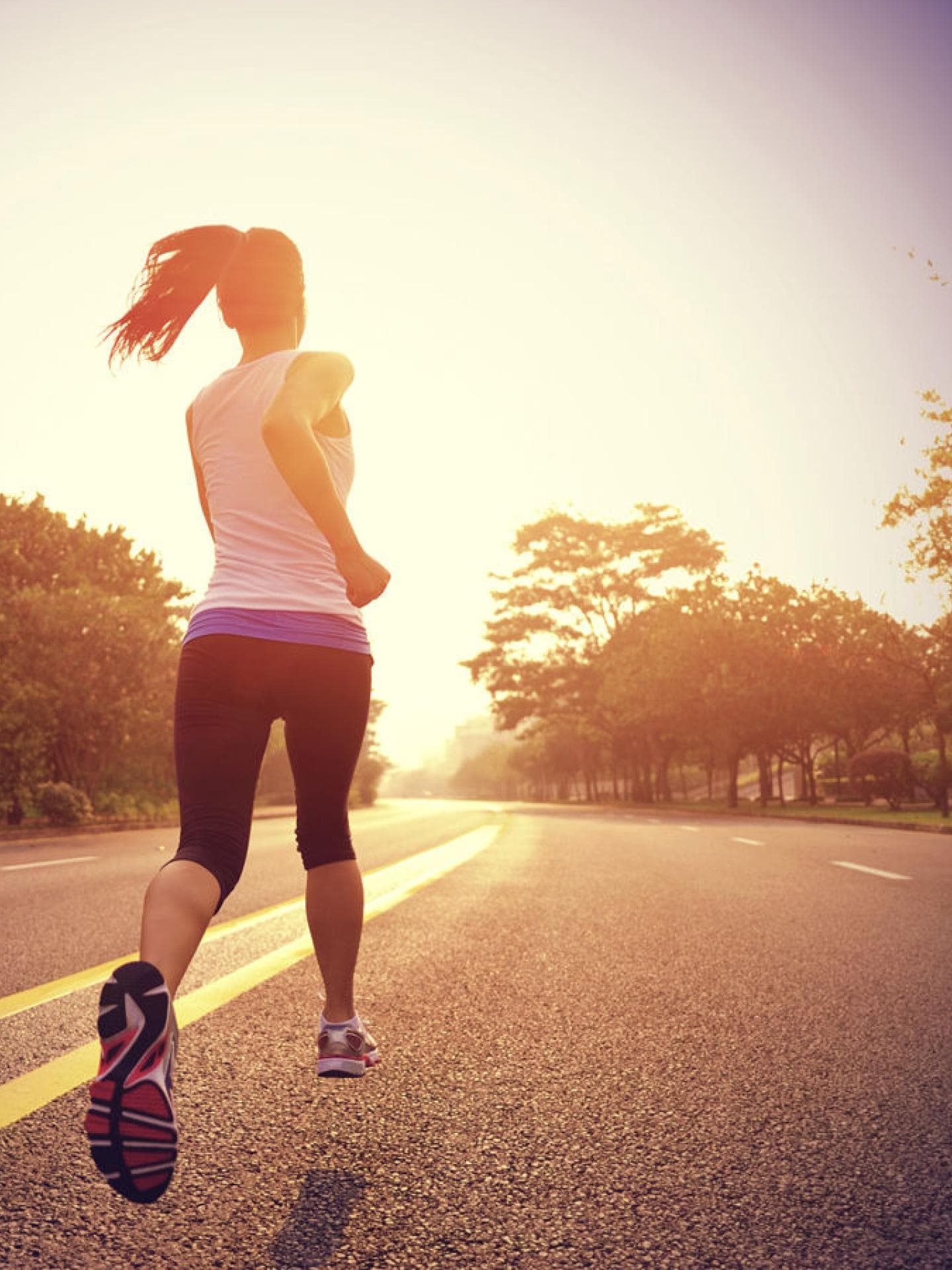 Frau joggt