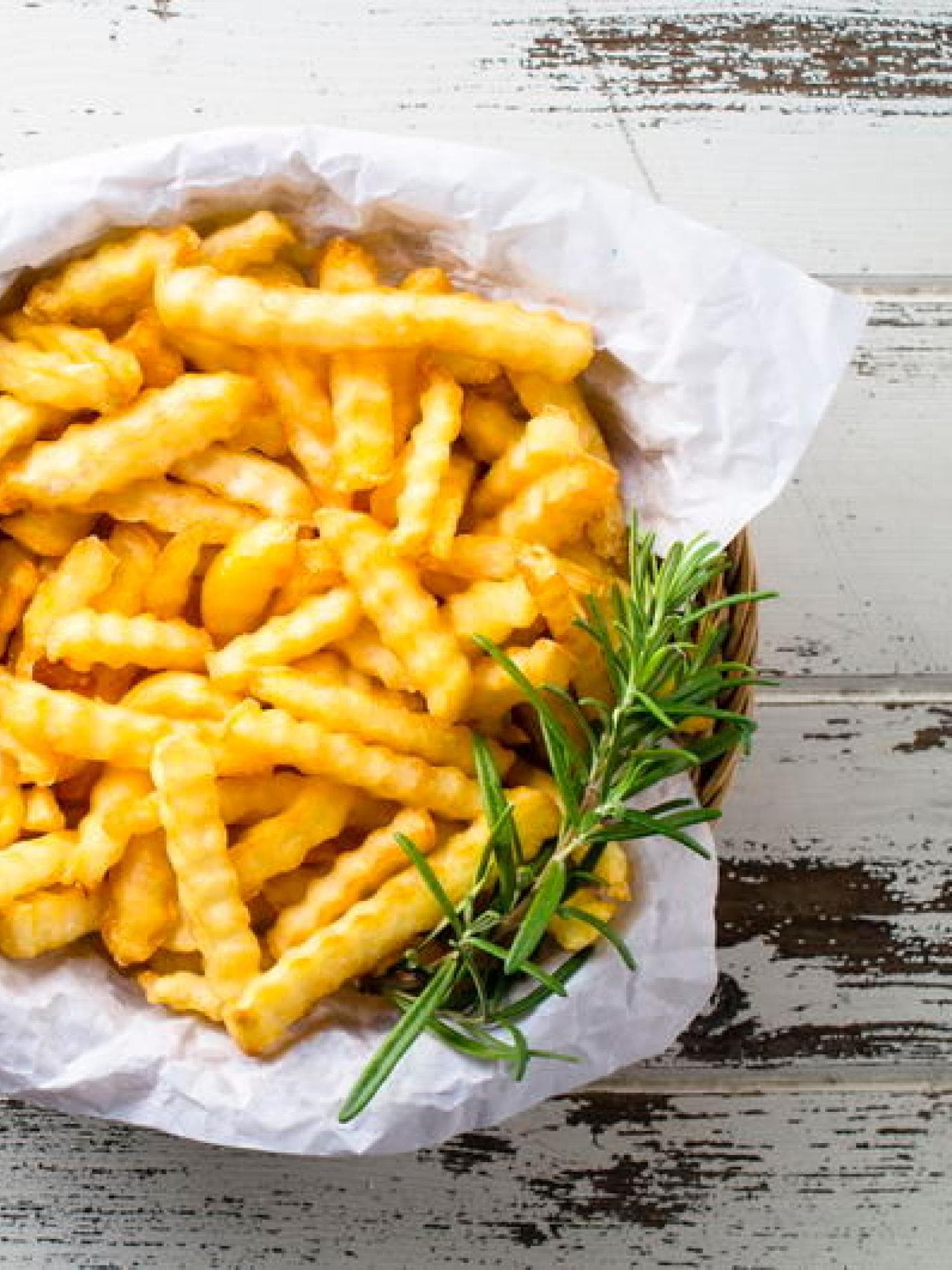 Pommes und Ketchup