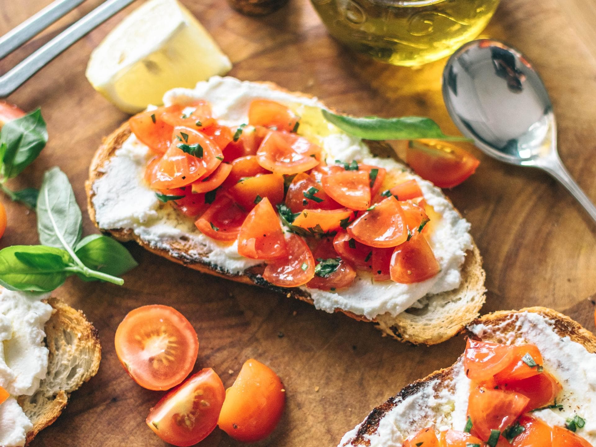 Olivenöl auf Brot