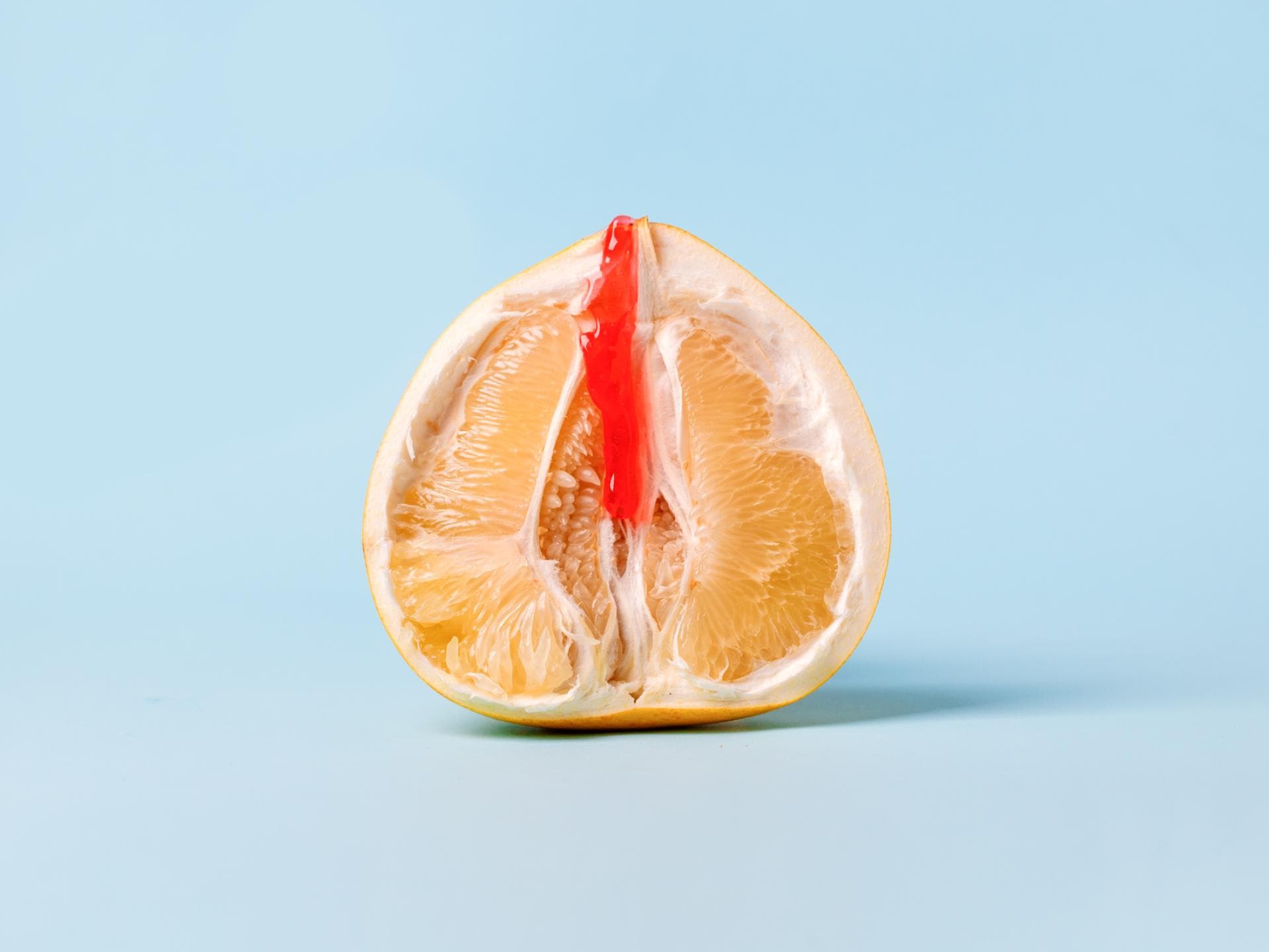 Pomelo als Vagina