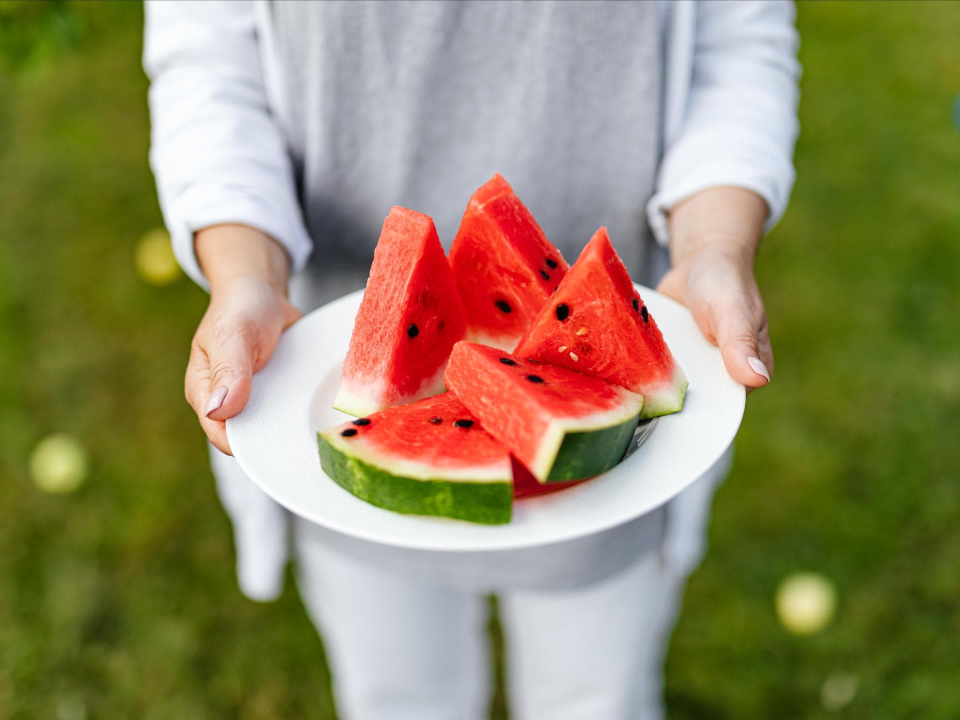 Teller mit Wassermelone