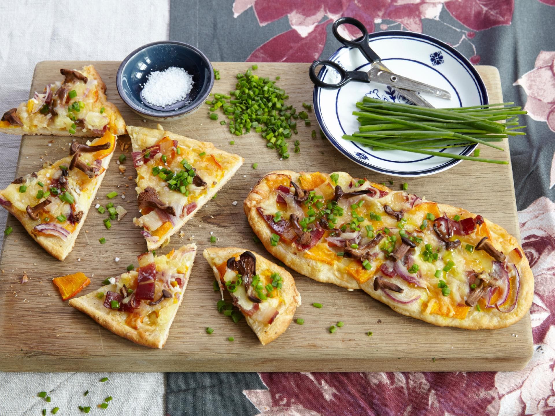 Pizza mit Pilzen