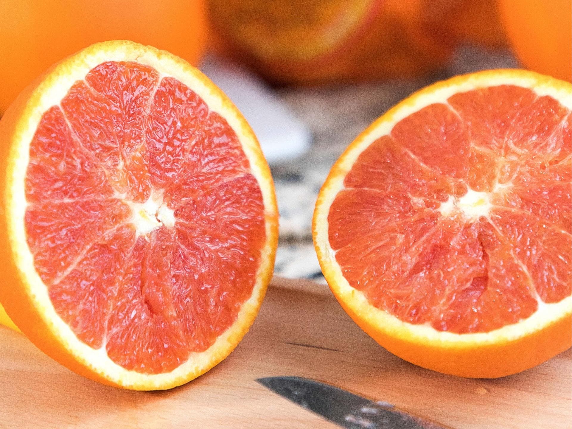 aufgeschnittene Grapefruit