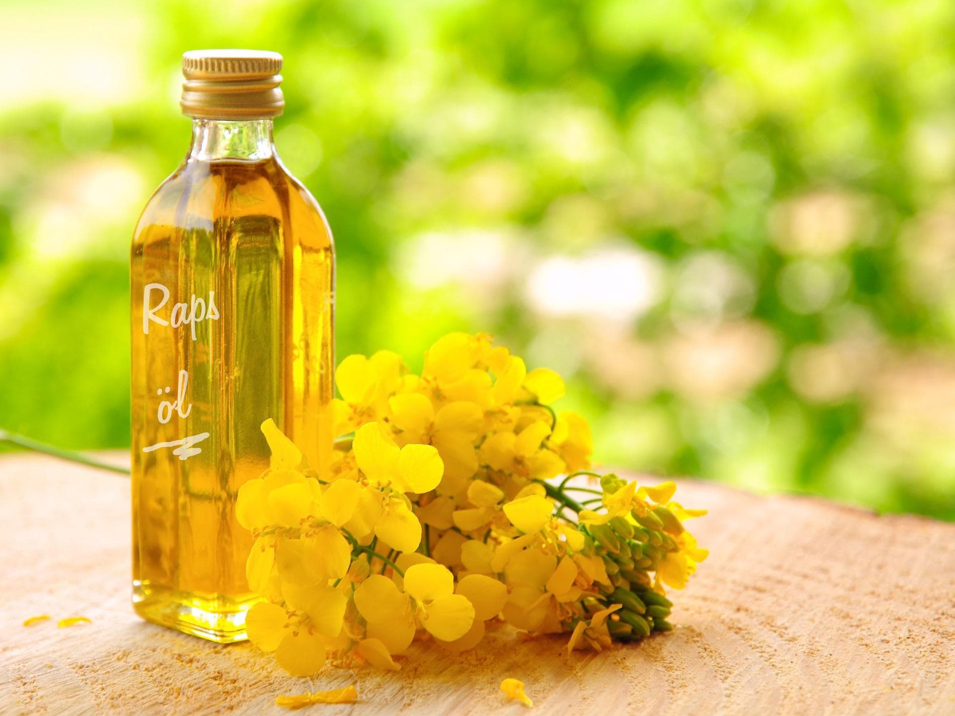 Flasche mit Raspöl